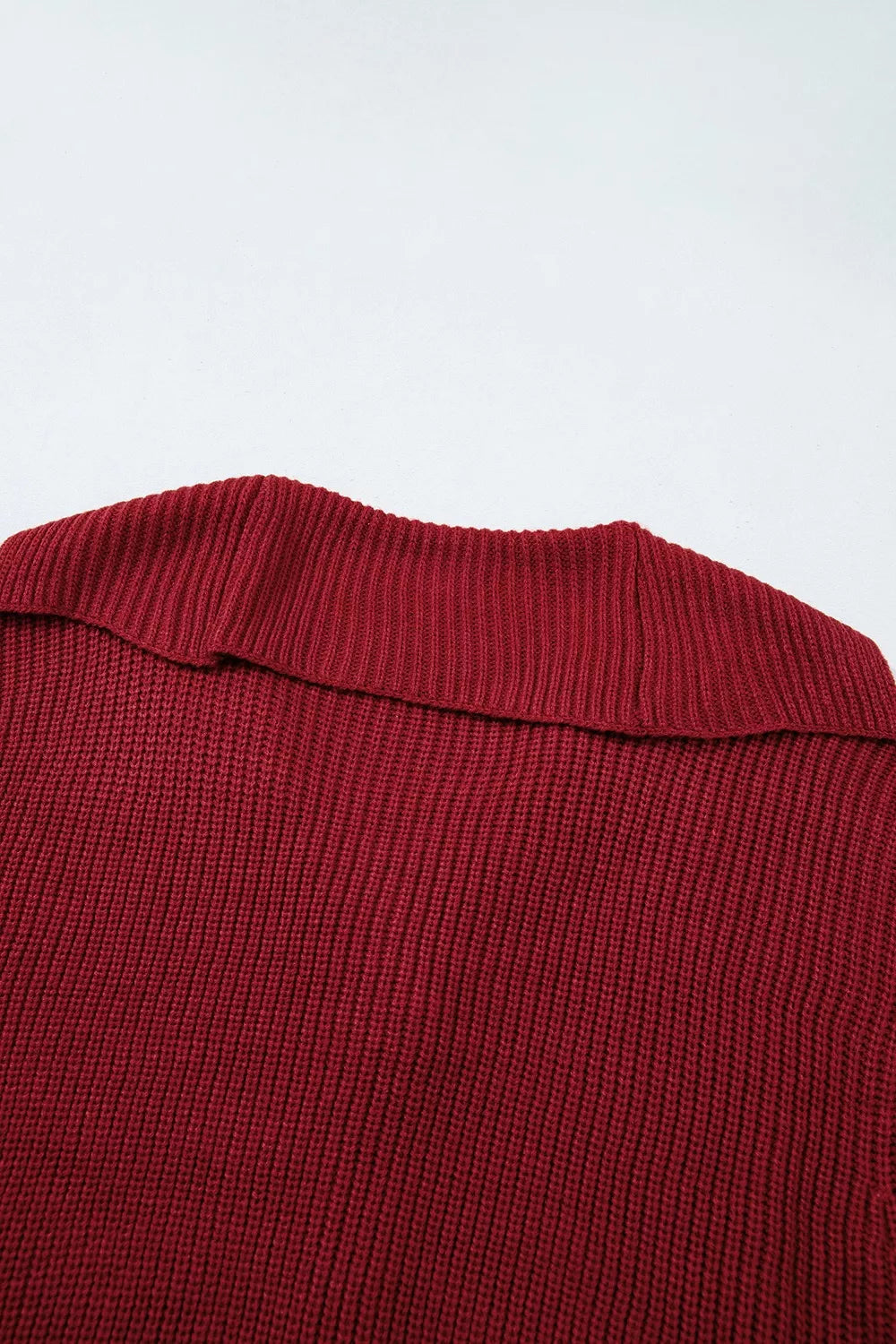 Trendsi Solid Color Knit Oversized Button Front Sweater Cardigan -