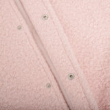 Trendsi Double Take Plush Mock Neck Snap Down Jacket with Pockets -
