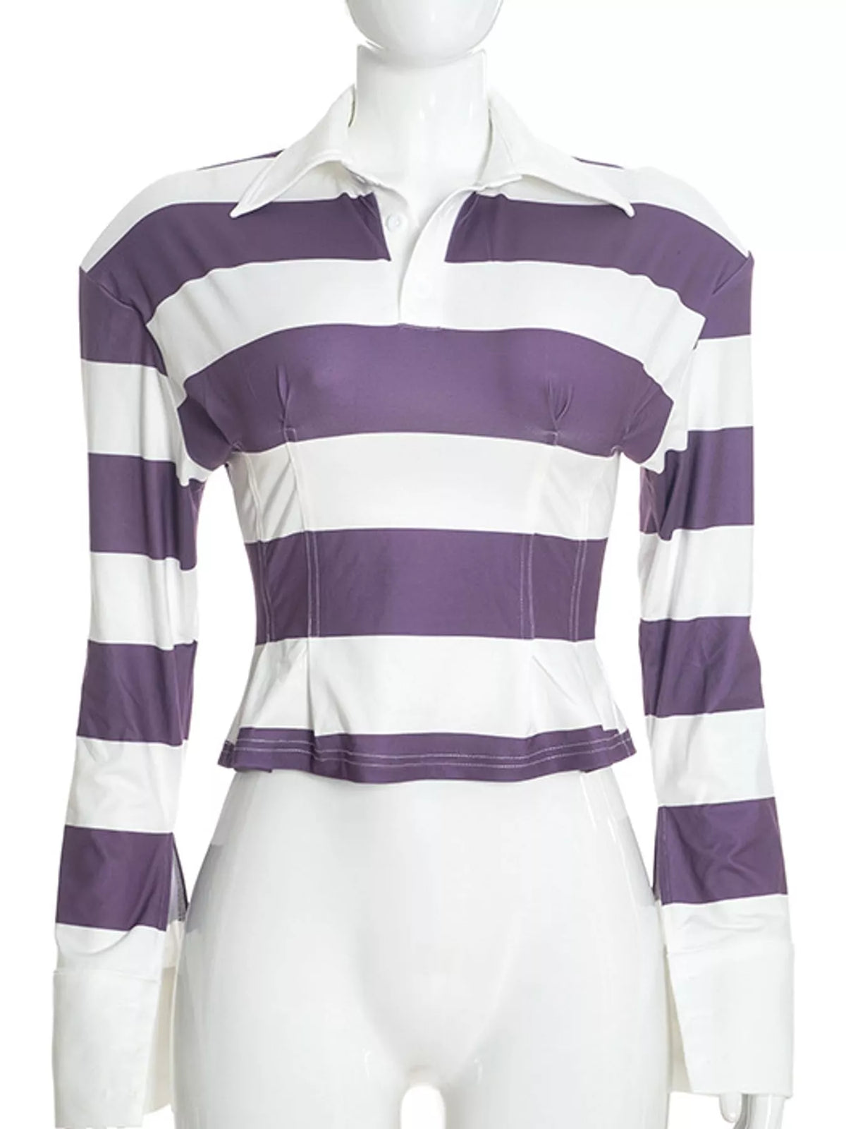 Collared long sleeve top, product view