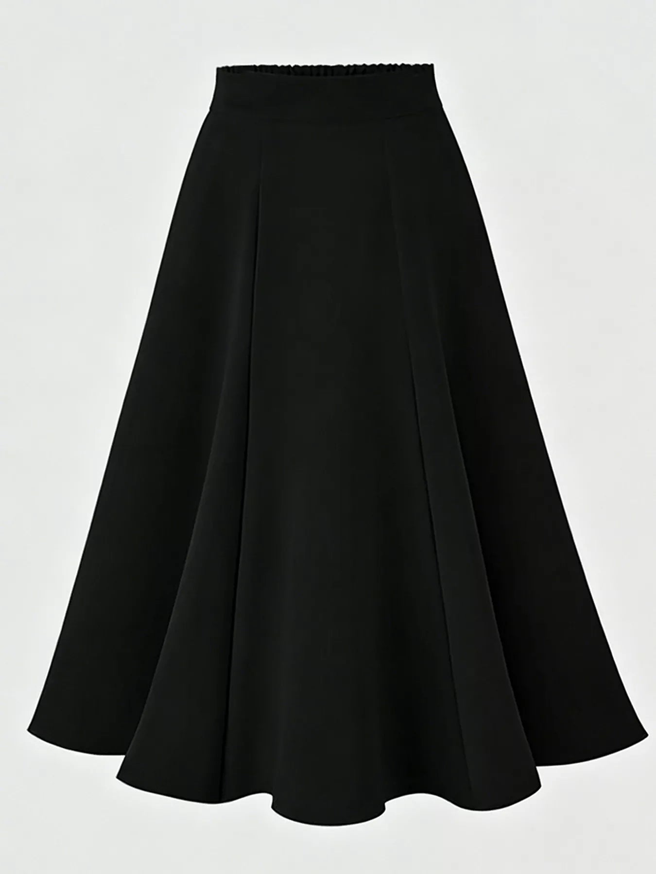Trendsi A-Line Midi Skirt with Elastic Waistband -