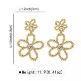 Trendsi Alloy Floral Drop Earrings -