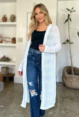 Trendsi Double Take Full Size Open Front Longline Cardigan -