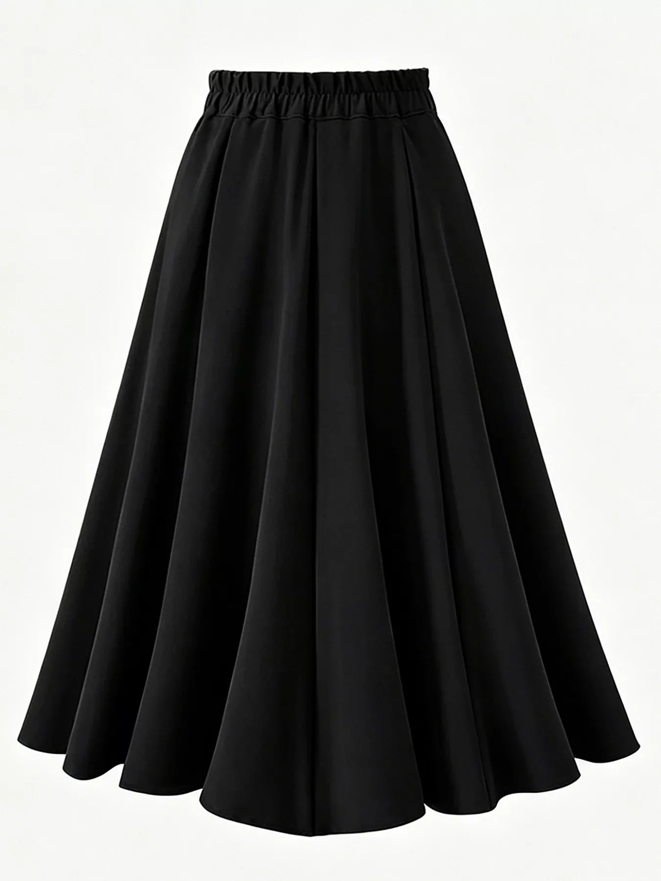 Trendsi A-Line Midi Skirt with Elastic Waistband -