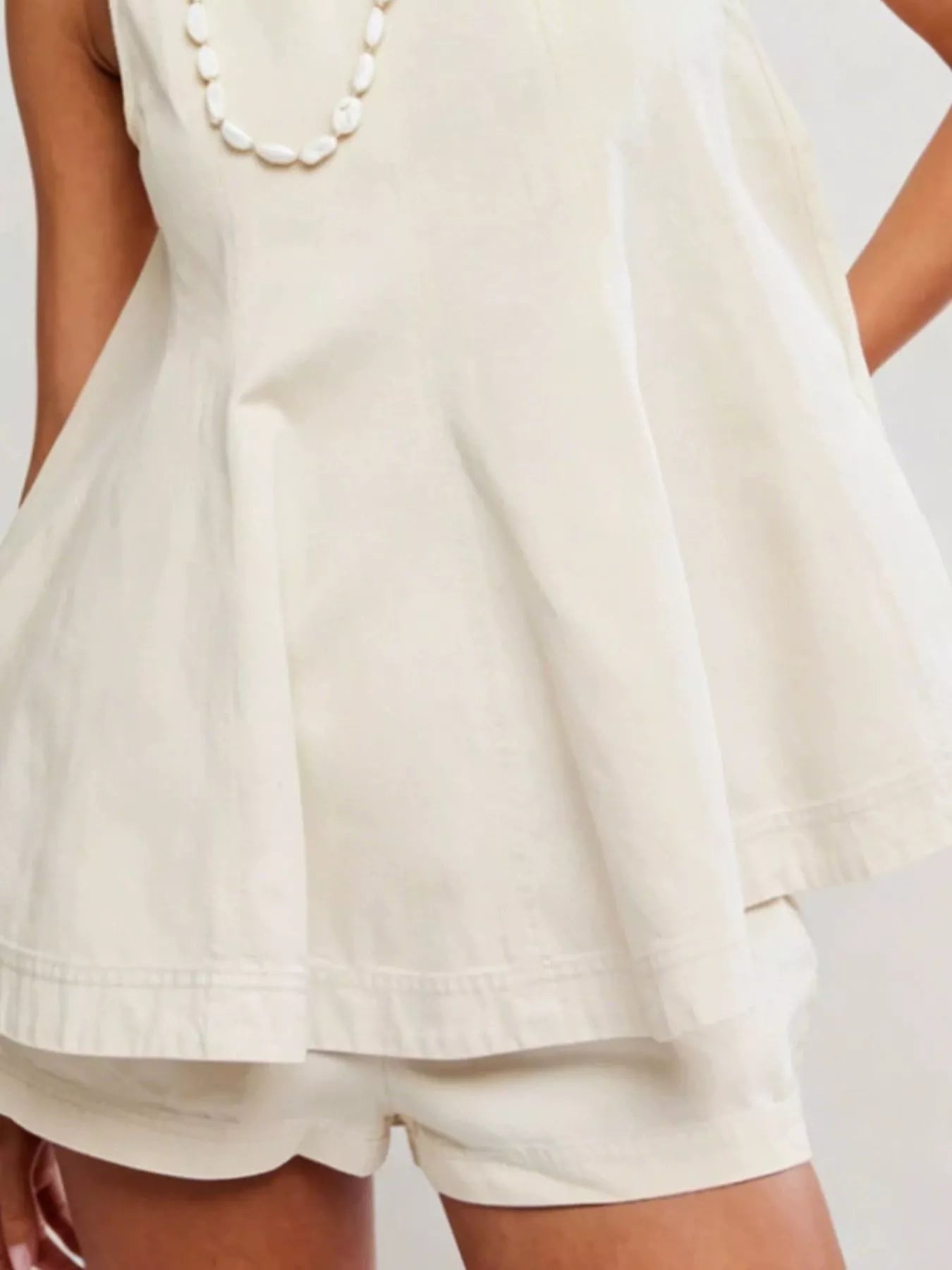 Trendsi Sleeveless Top and Shorts Denim Set -