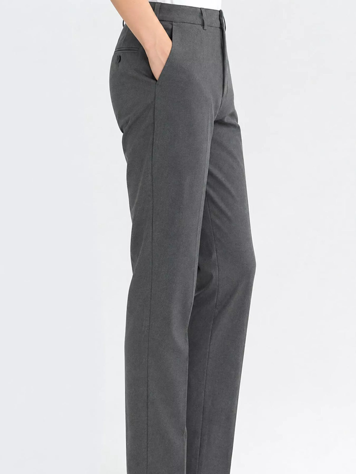 Straight-leg pants, gray side