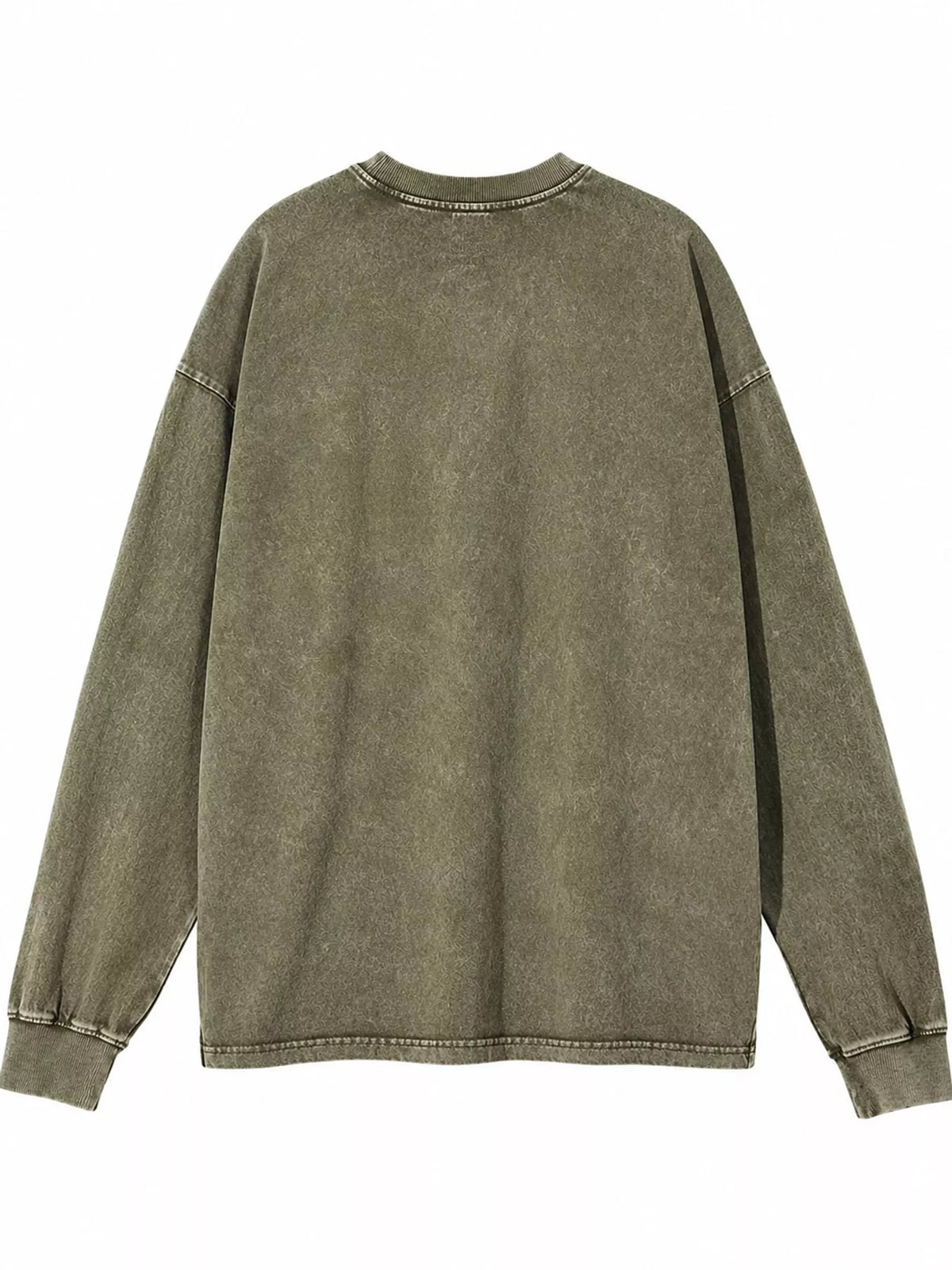 Washed Oversized Long Sleeve T-Shirt — back view