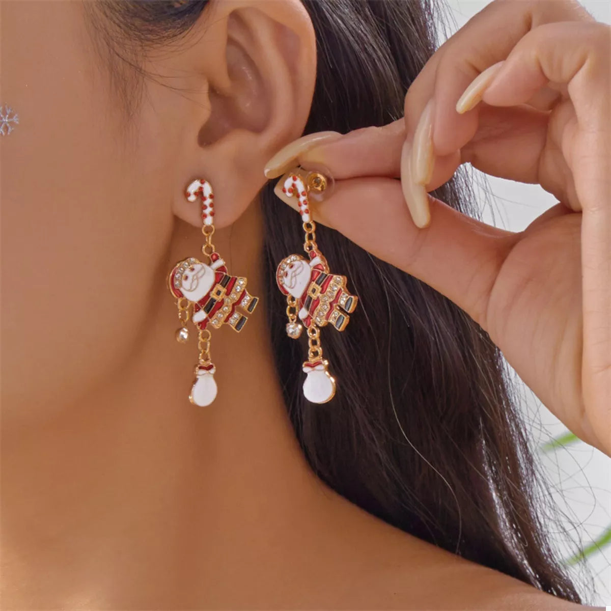 Trendsi Christmas Santa Drop Earrings -