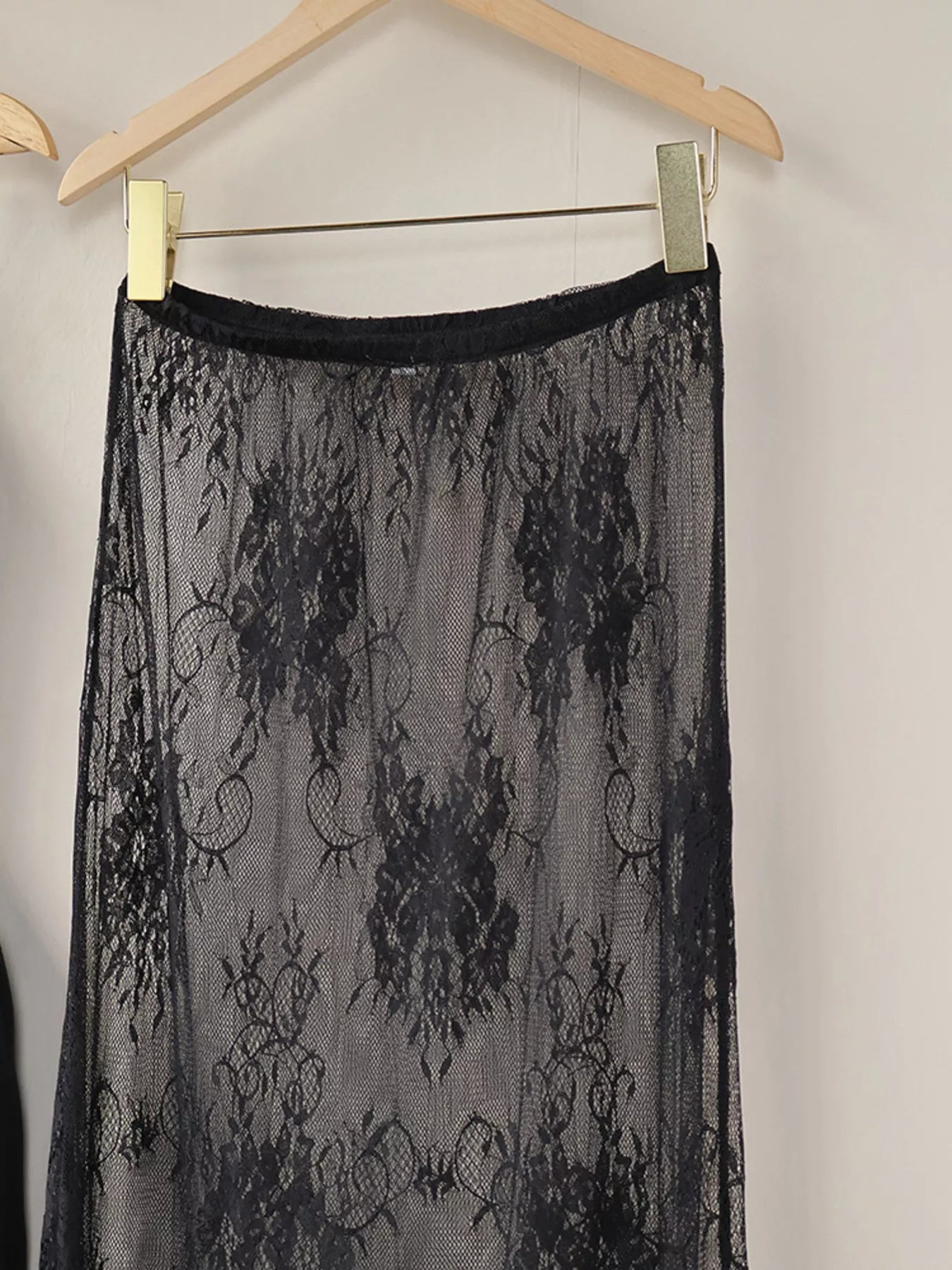 Trendsi Lace Corset Mini Dress Set with Sheer Overlay -