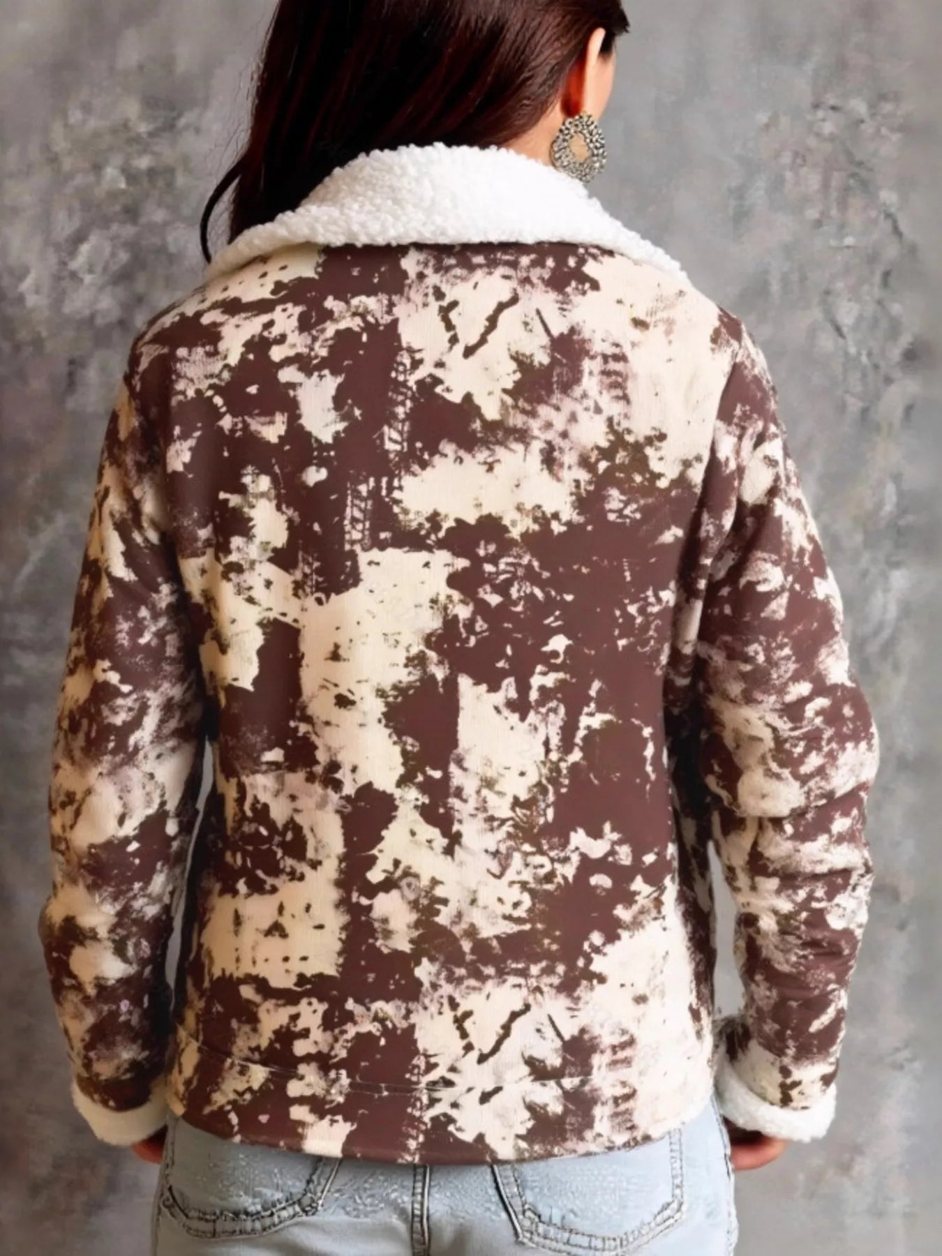 Trendsi Sherpa-Lined Zip Up Jacket -
