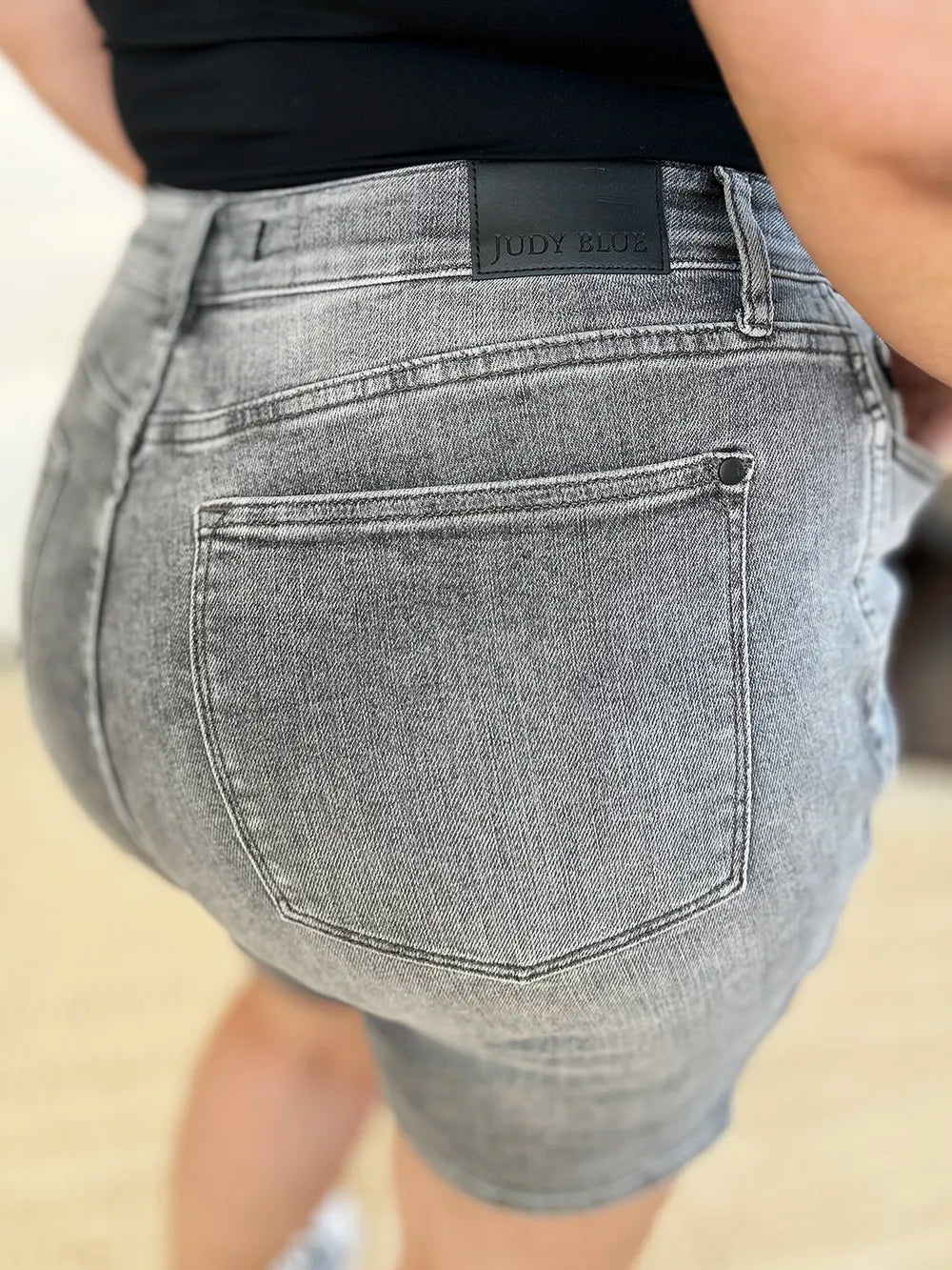 Trendsi Judy Blue Full Size High Waist Washed Denim Shorts -
