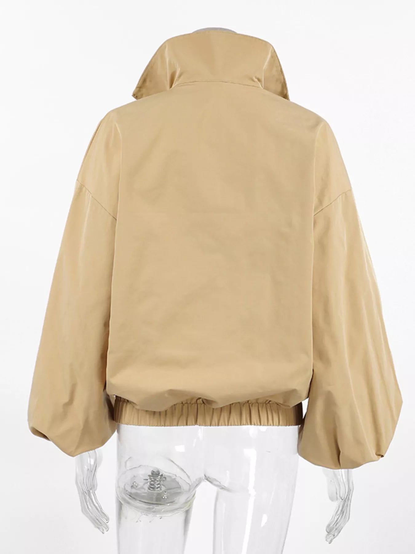 Trendsi Quarter Zip Front Flap Pocket Top -