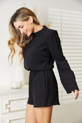 Trendsi Culture Code Full Size Open Back Romper with Pockets -