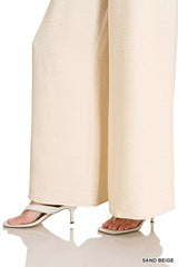 Trendsi Zenana Woven Airflow Elastic Waistband Pants -