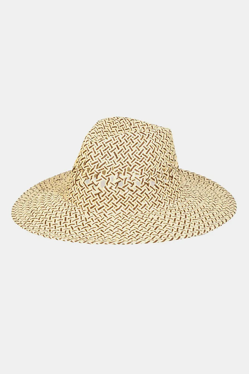Women's Cutout Woven Straw Hat Breathable Lightweight — product view 1