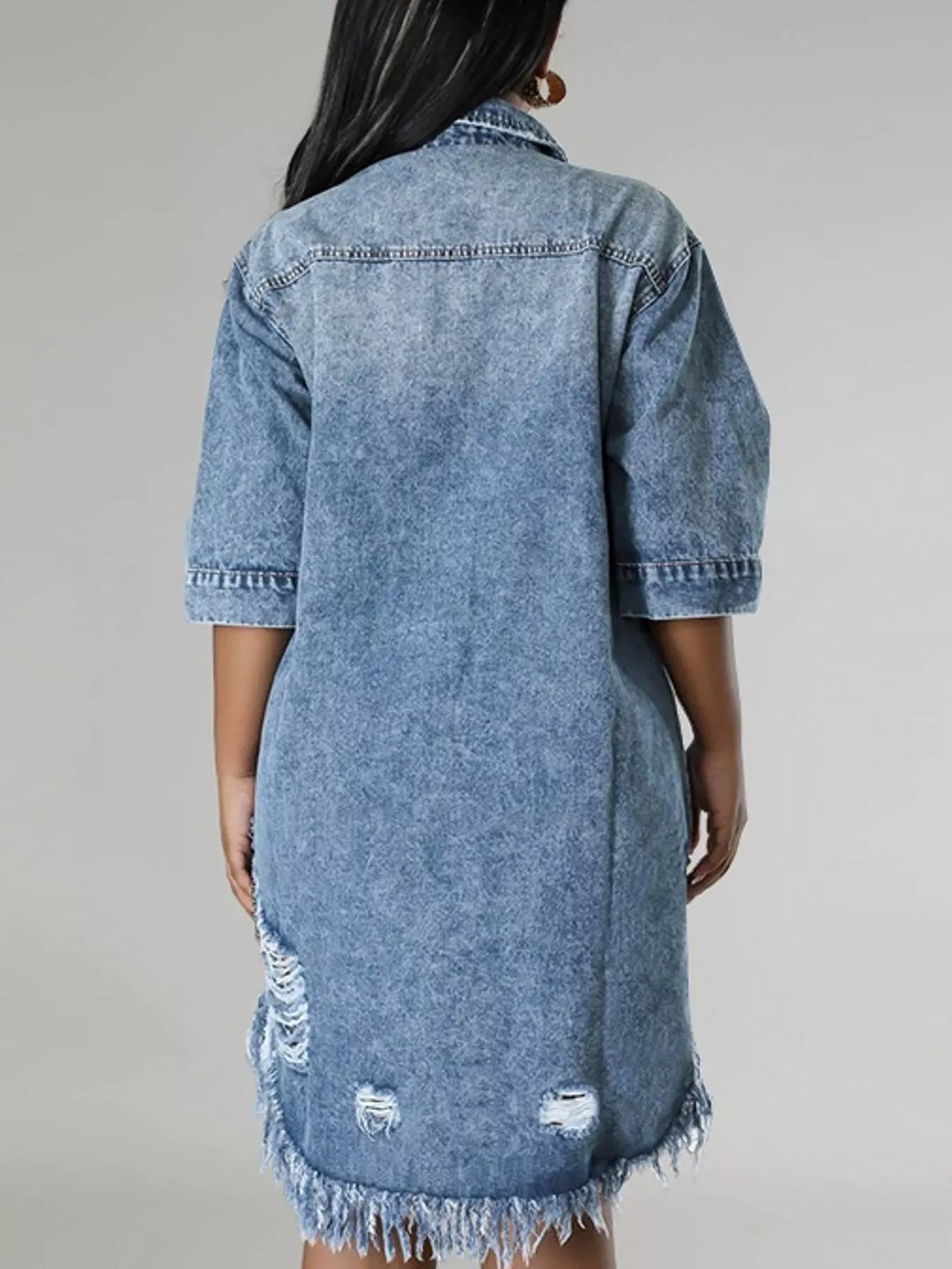 Denim dress, light blue back
