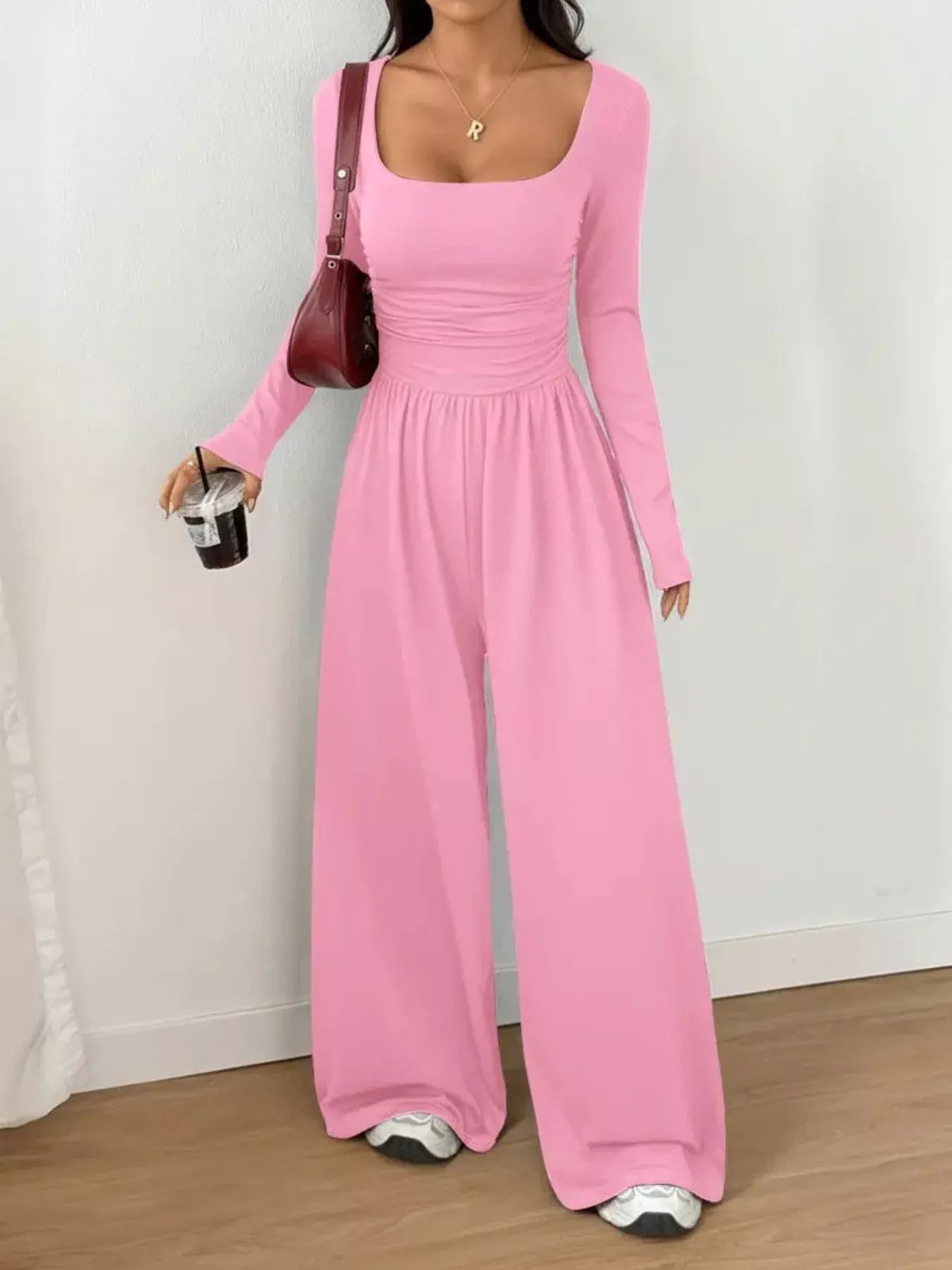 Trendsi Scoop Neck Wide Leg Jumpsuit -