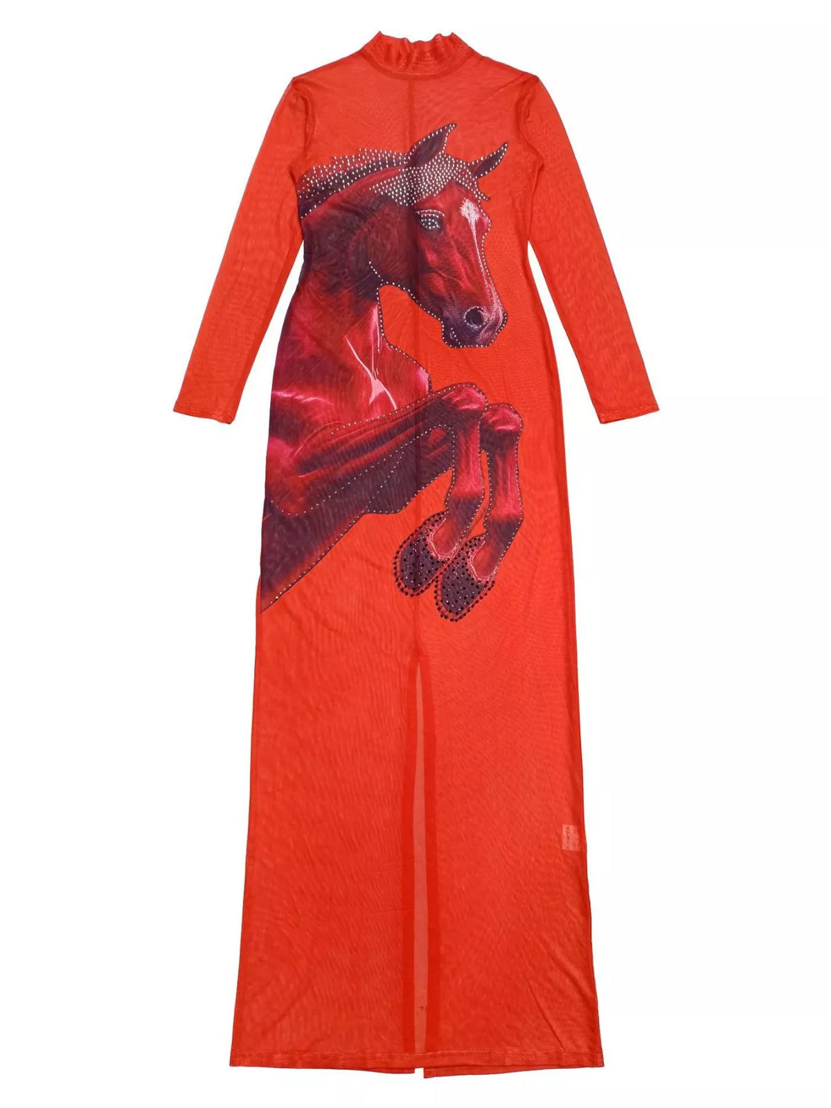 Trendsi Cami Dress and Rhinestone Horse Mesh Maxi Dress Set -