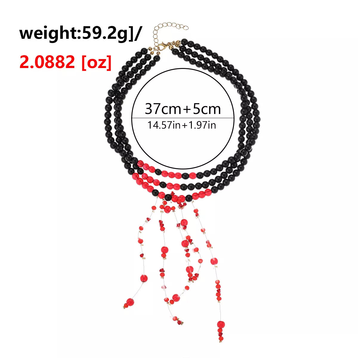 Trendsi Halloween Multi-Layered Beaded Choker Necklace -