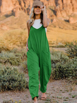 Trendsi Double Take Full Size Sleeveless V-Neck Pocketed Jumpsuit -