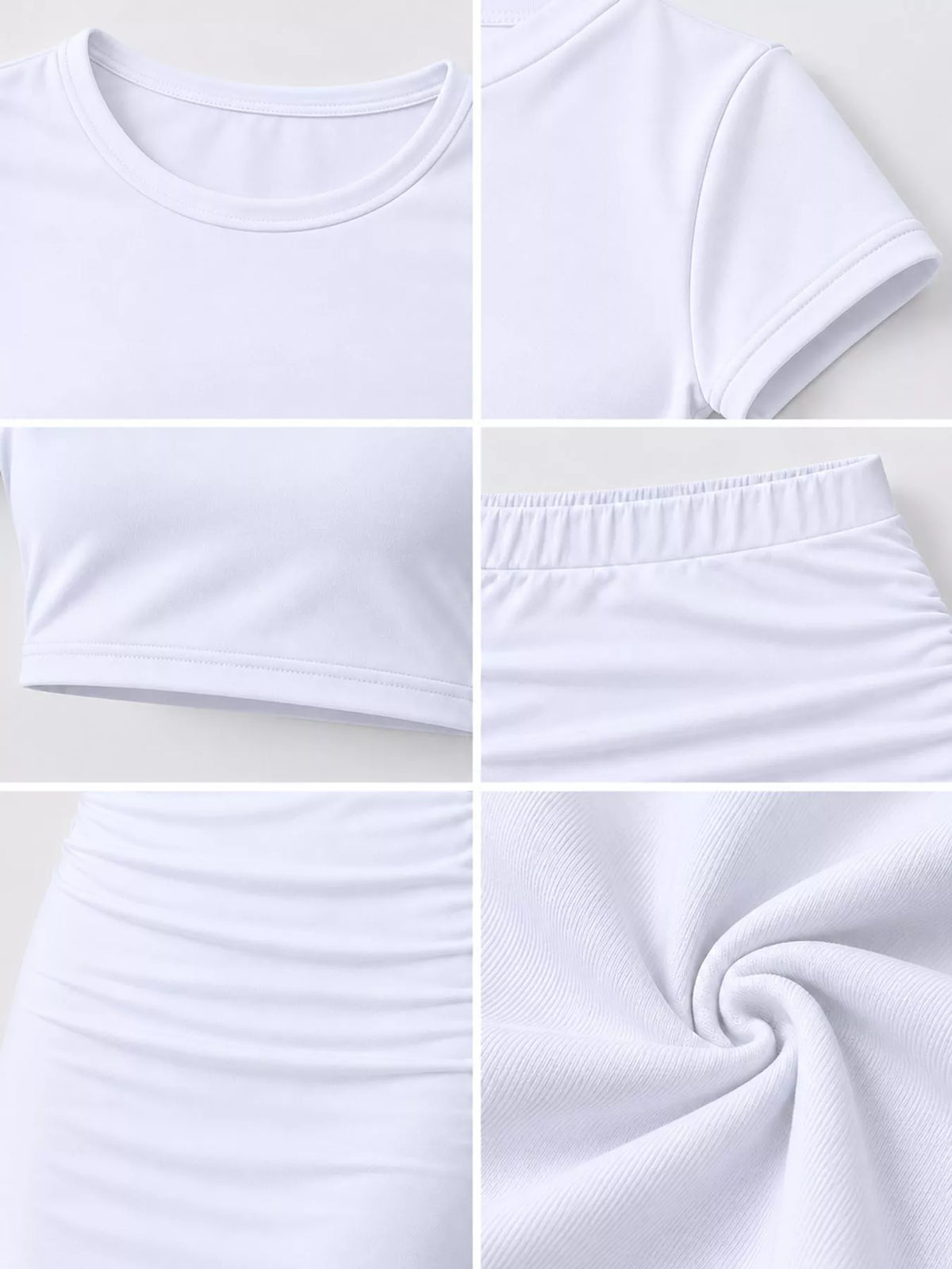Top and skirt set, garment detail