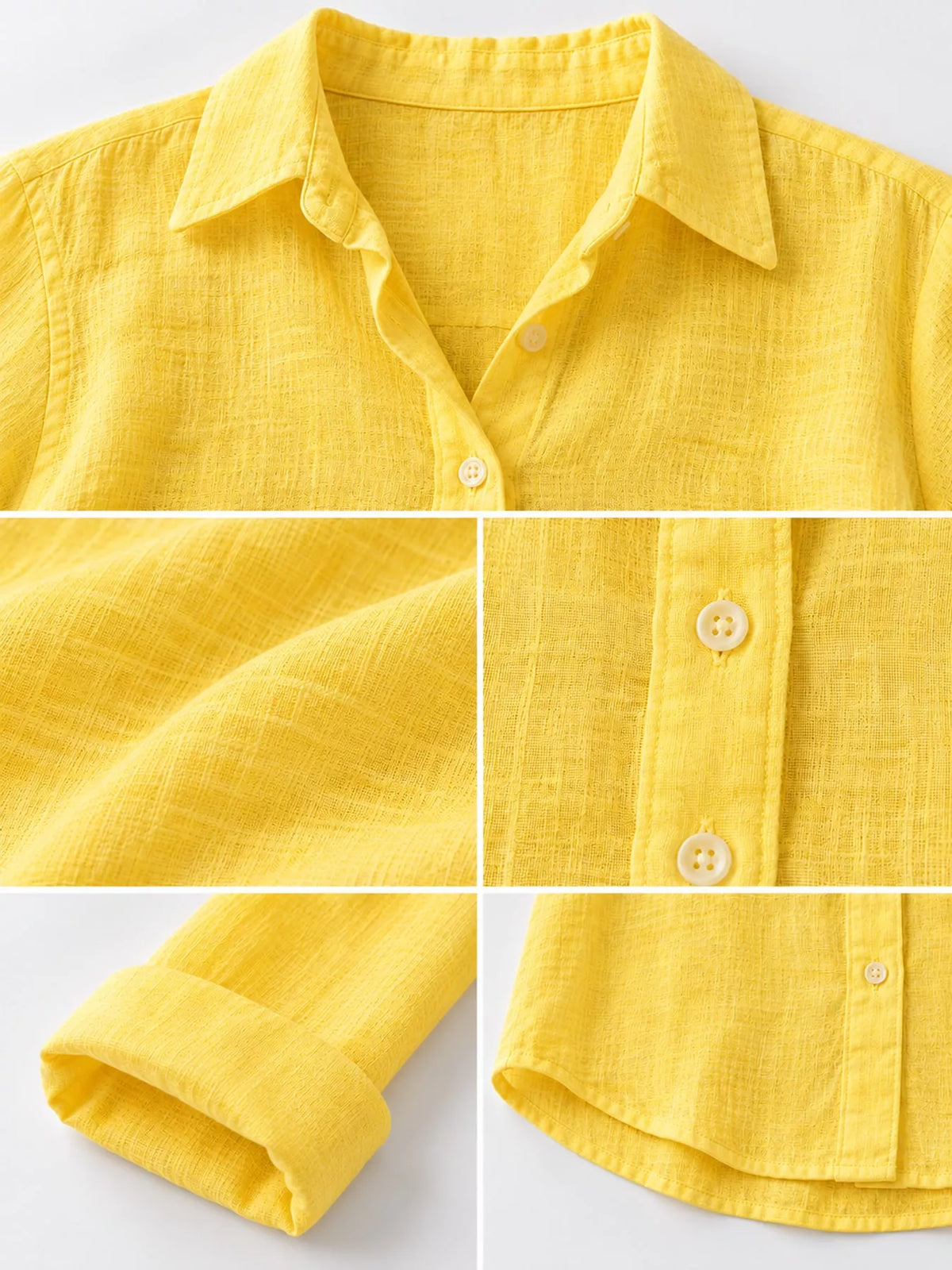 Button-Down Long Sleeve Shirt — garment construction details