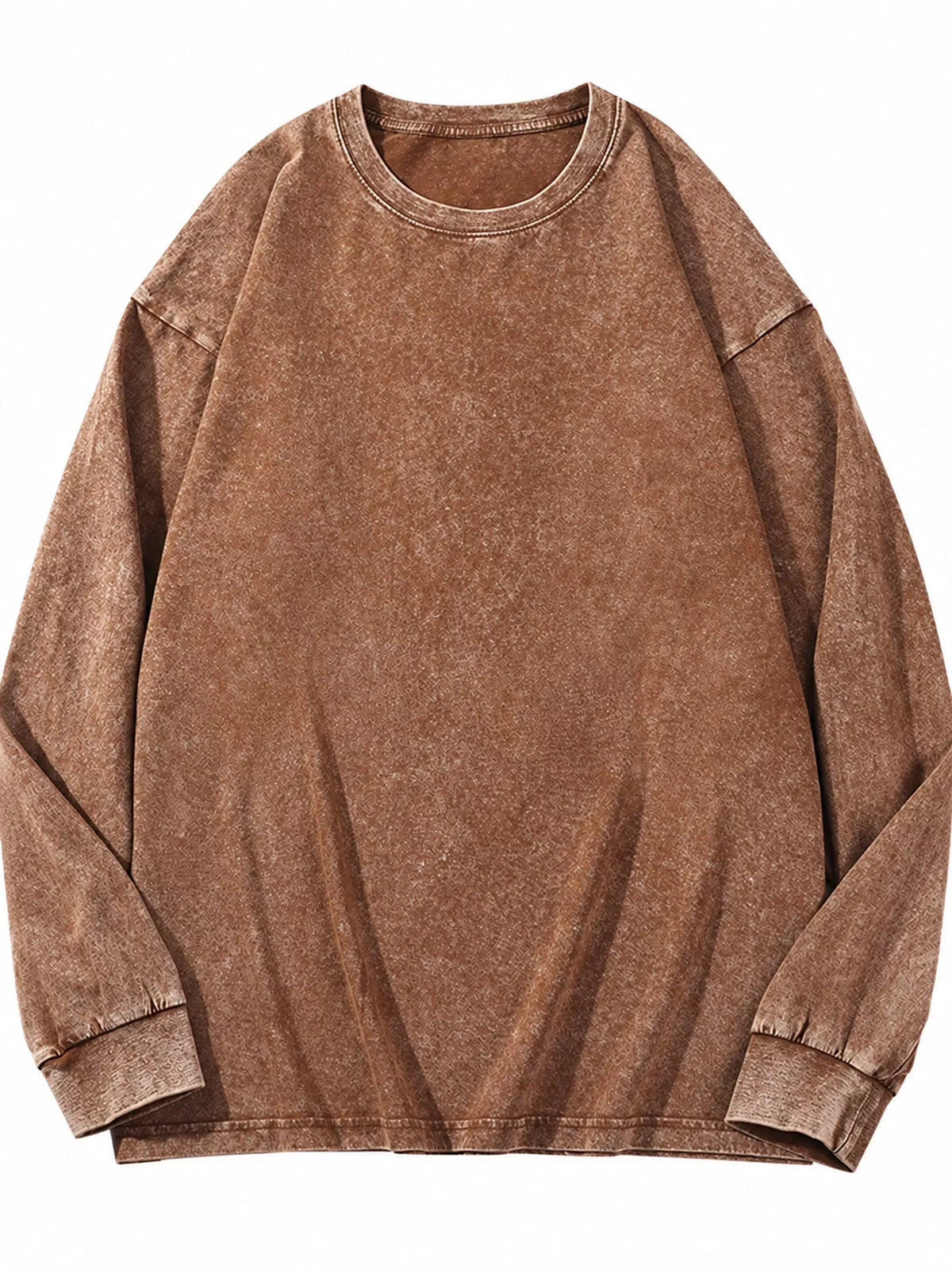 Washed Oversized Long Sleeve T-Shirt — garment front