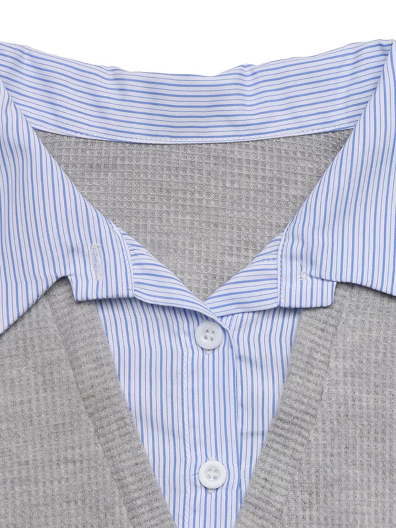 Trendsi Striped Collar Dropped Shoulder Sweatshirt -