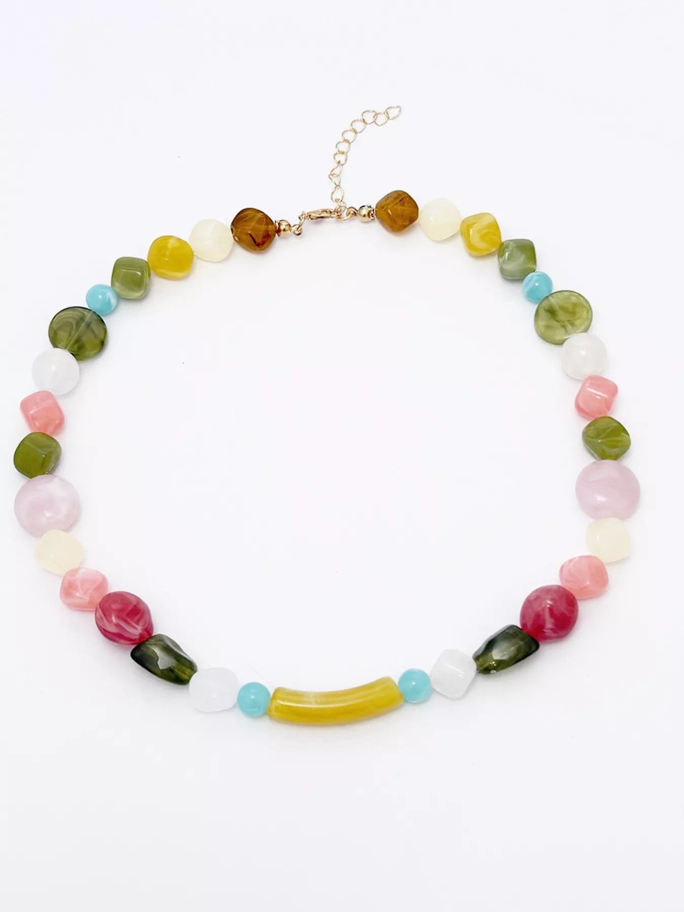 Trendsi Colorful Beaded Choker Necklace -