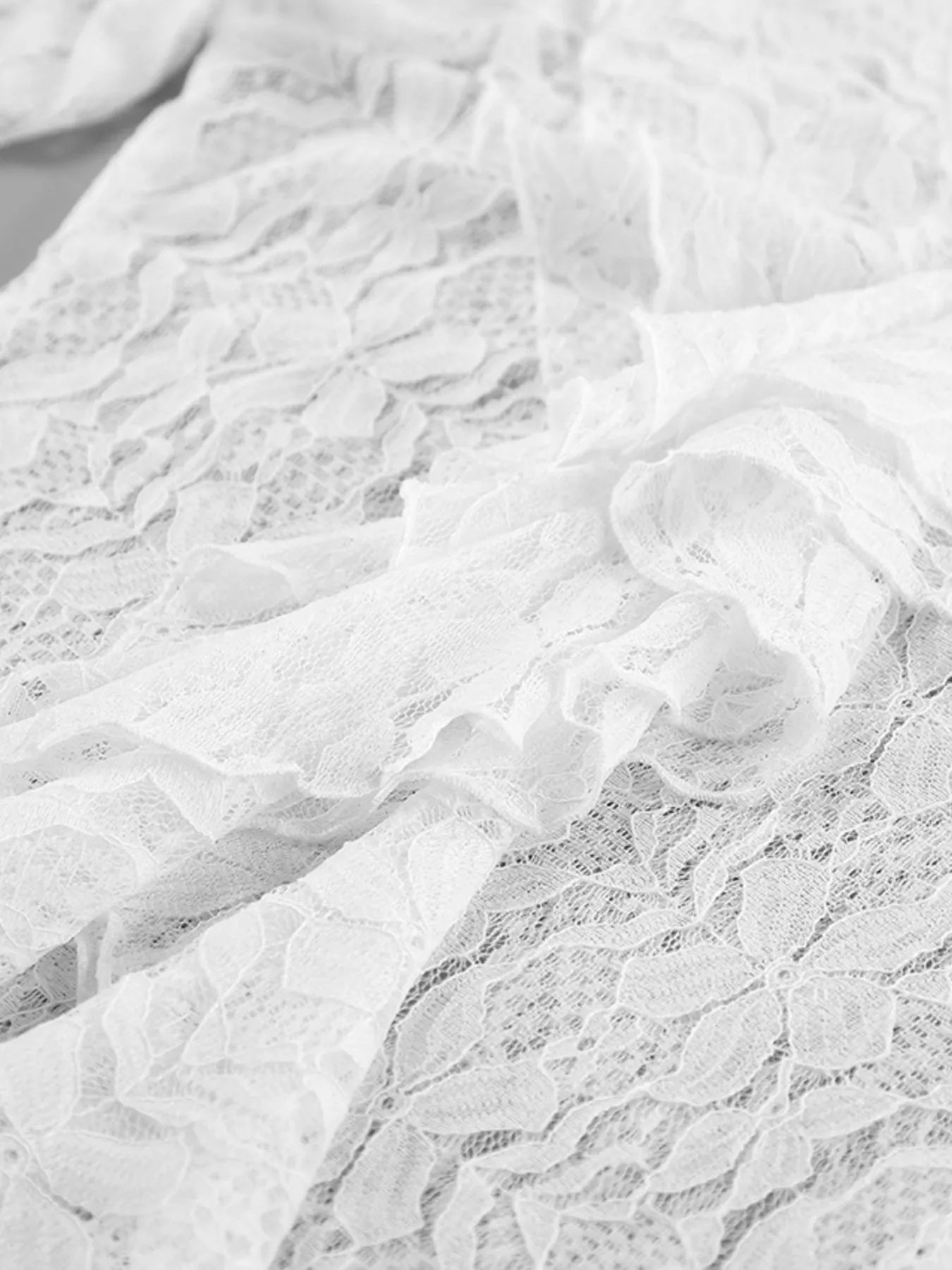 Trendsi Lace V-Neck Flare Sleeve Blouse -