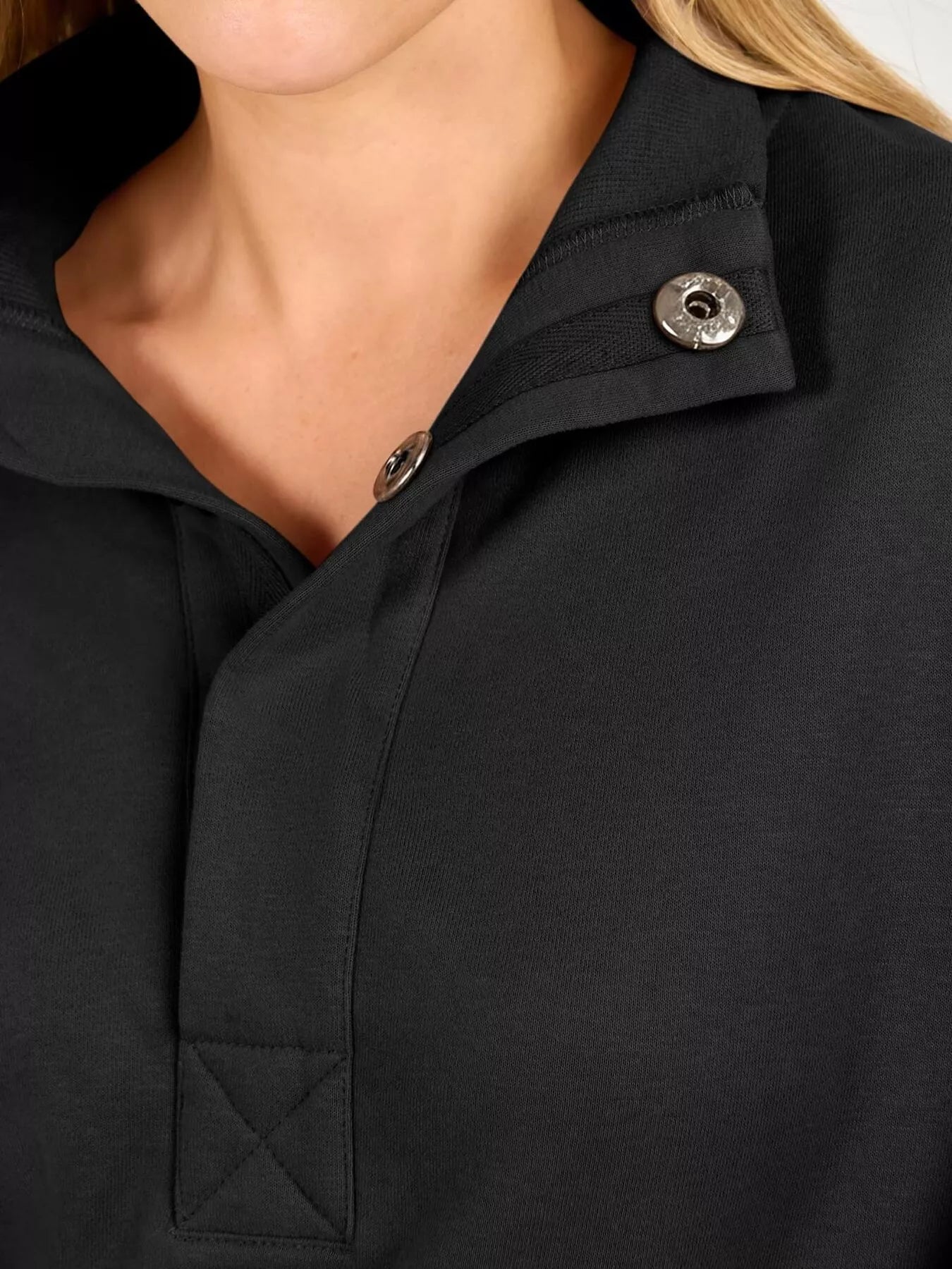 Trendsi Half Snap Dropped Shoulder Sweatshirt -