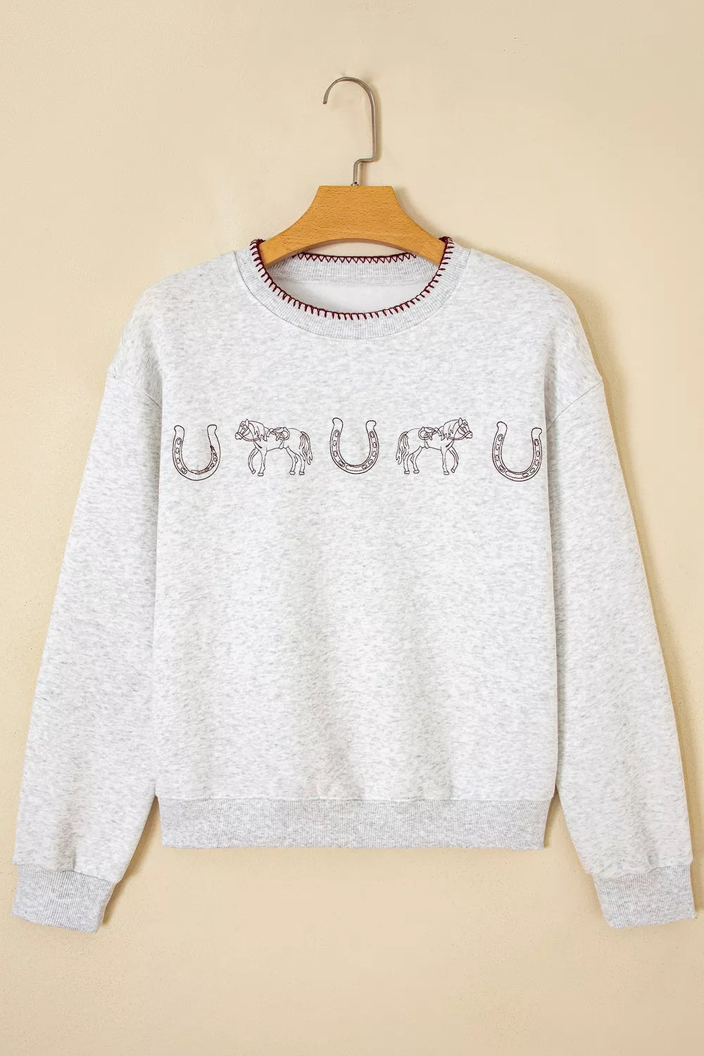 Trendsi Graphic Round Neck Casual Sweatshirt -
