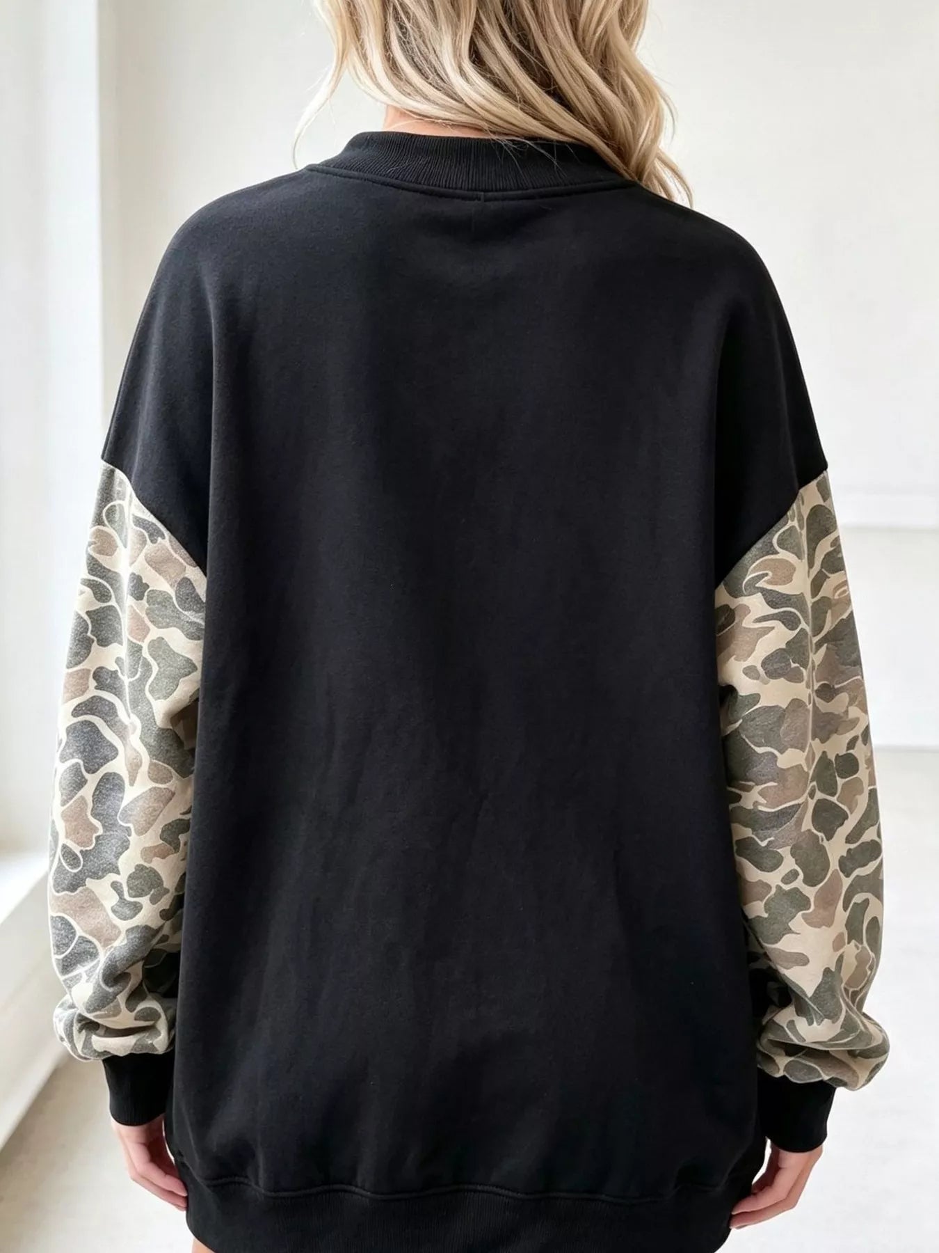 Trendsi Camouflage Long Sleeve Sweatshirt -