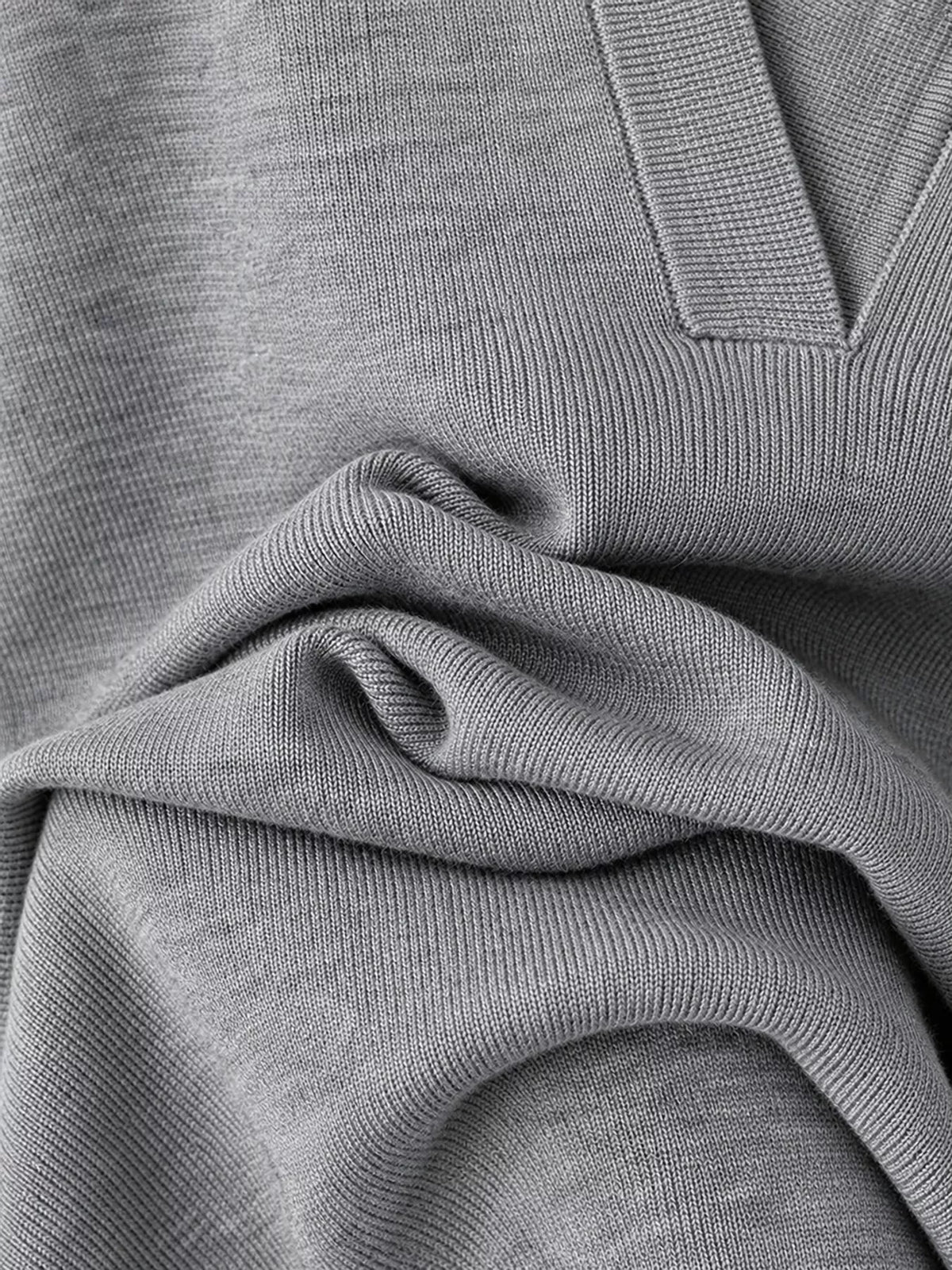 Collared Long Sleeve Knit Top and Wide-Leg Pants Sweater Set — construction details