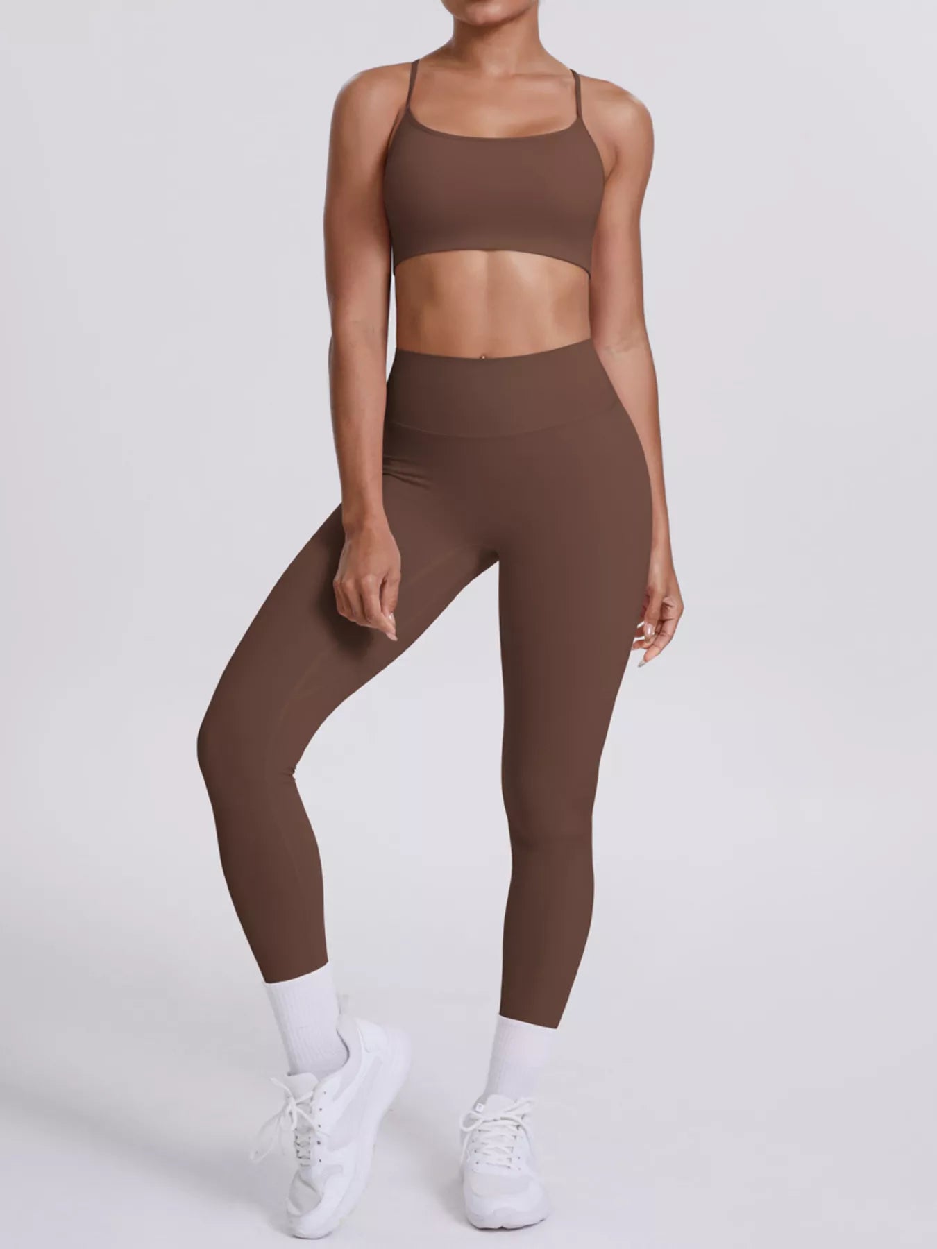 Trendsi Criss-Cross Back Cami and Leggings Active Set -