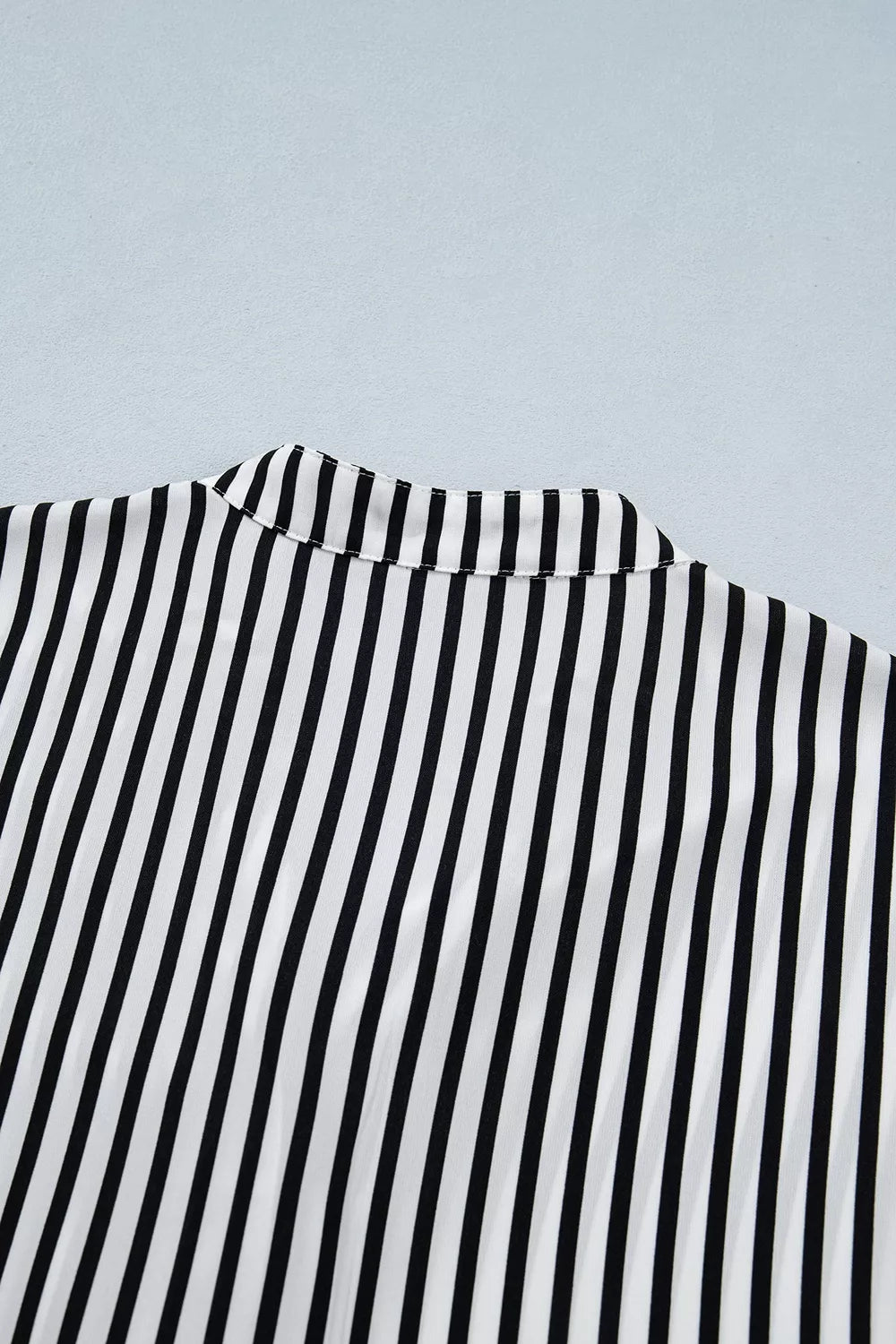 Trendsi Striped Half Sleeve Button-Up Shirt -