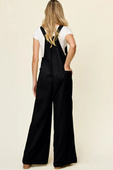 Trendsi Double Take Full Size Texture Wide Strap Wide Leg Overall -