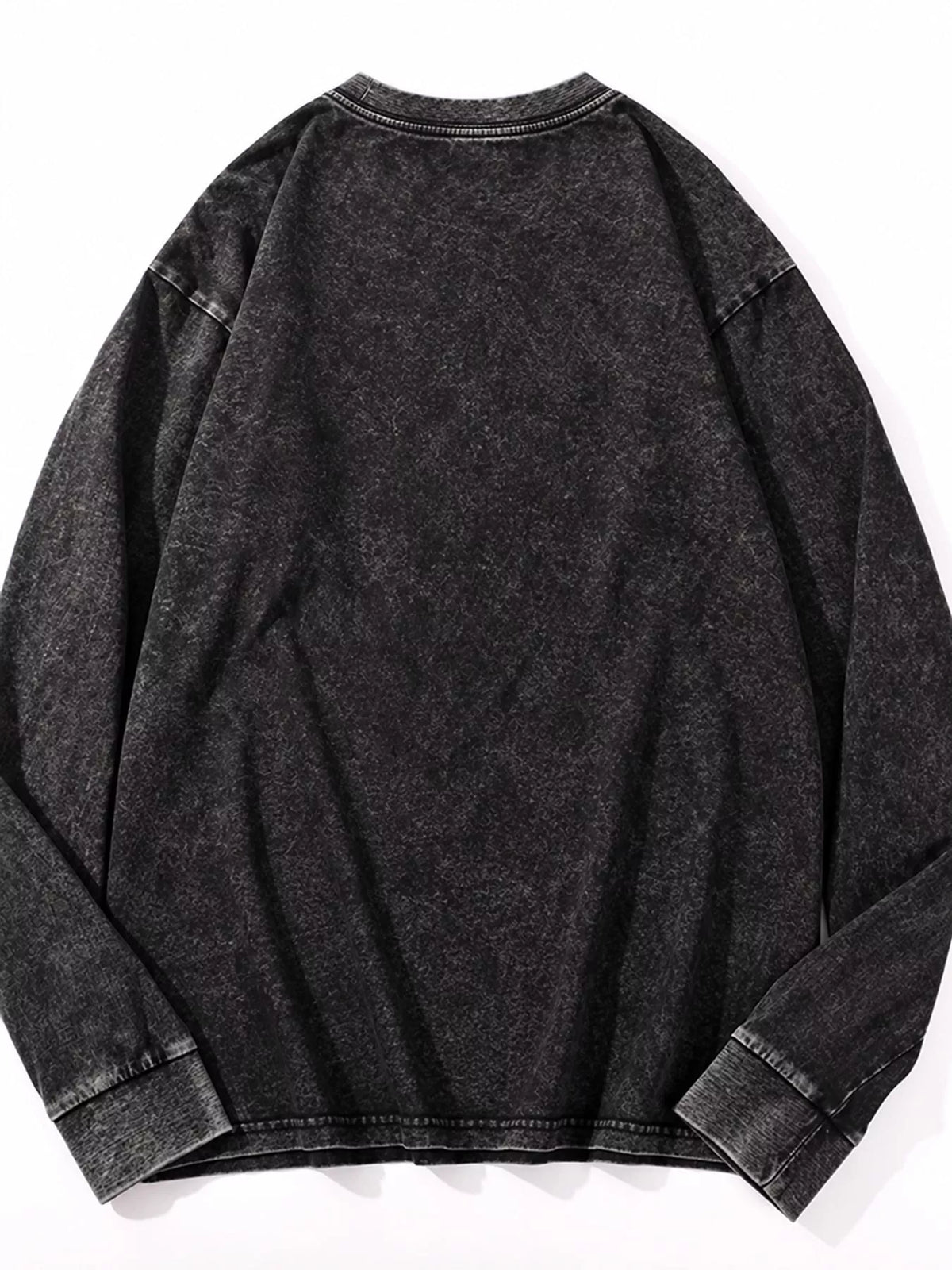 Washed Oversized Long Sleeve T-Shirt — back view