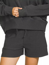 Trendsi Zenana Ribbed Round Neck Pullover and Shorts Set -