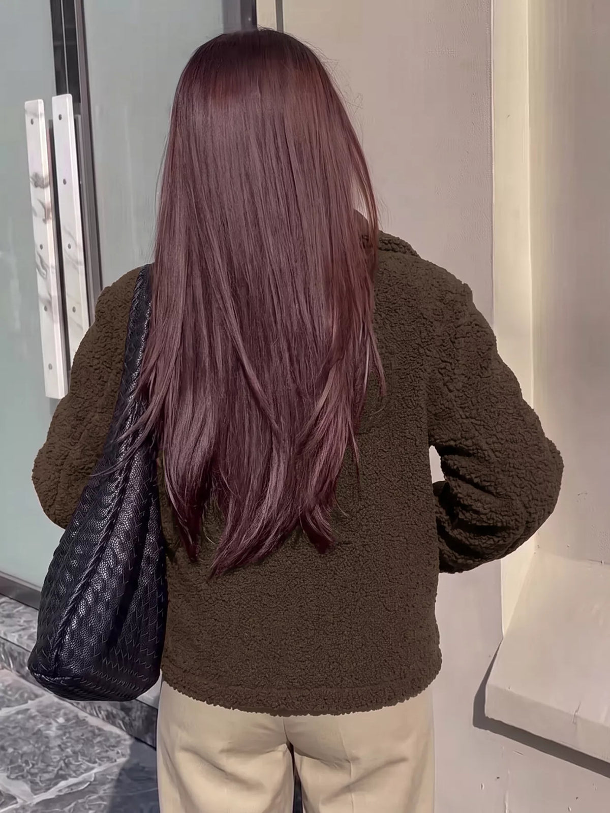 Sherpa Button-Up Jacket — back view