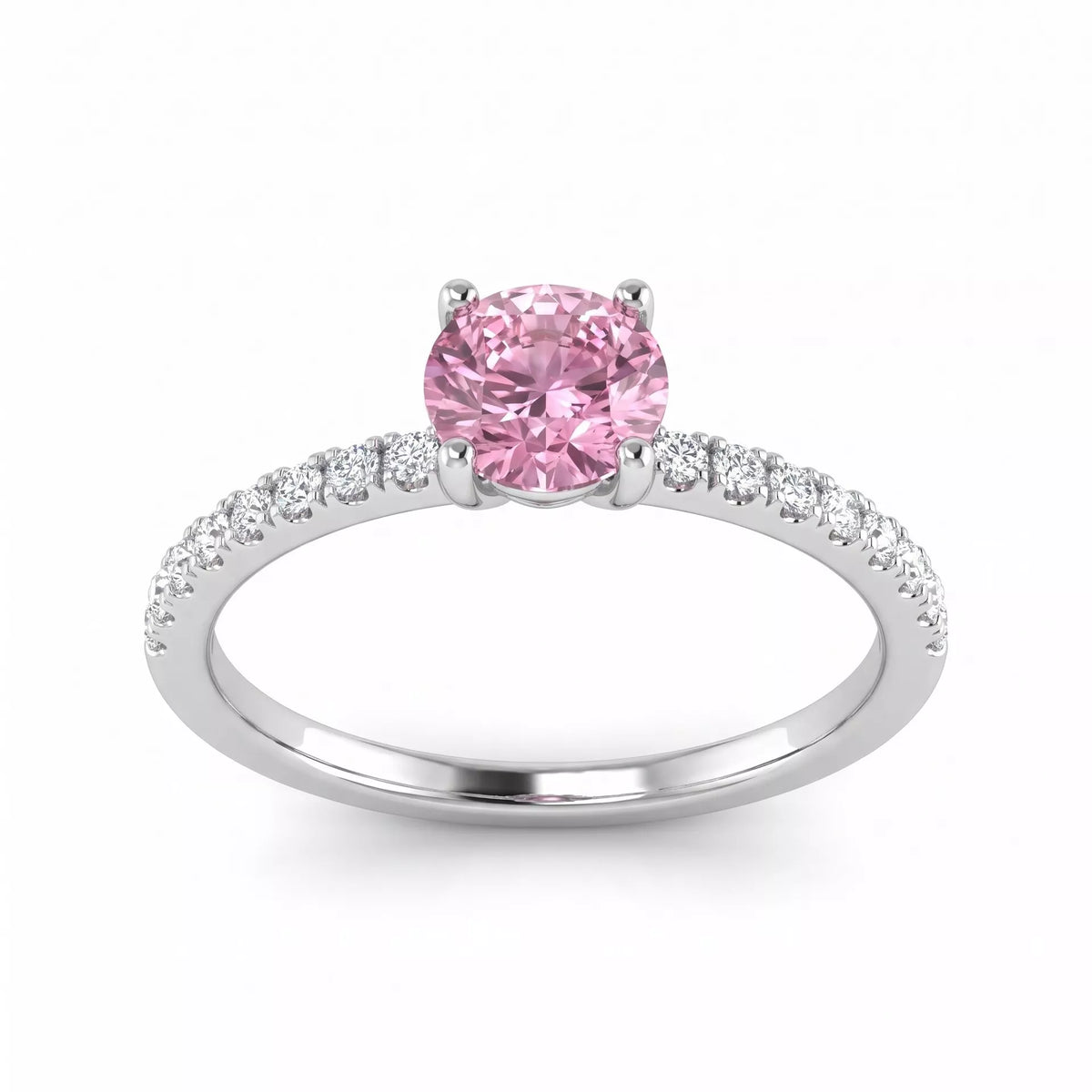 Round Cut Zircon Ring, product view