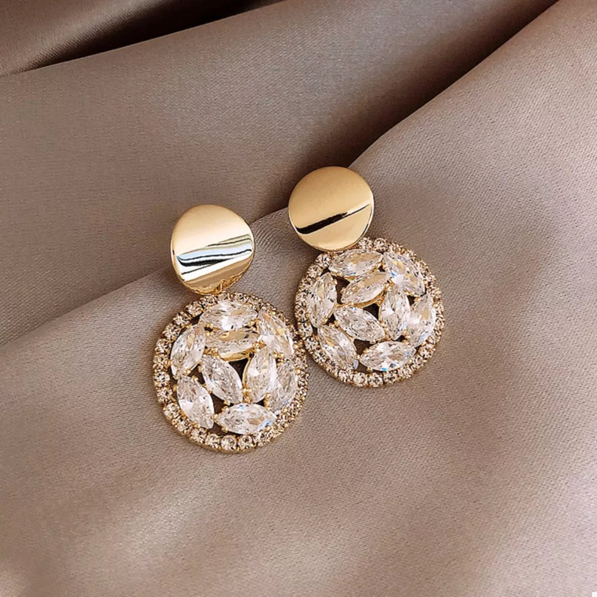 Trendsi 18K Gold-Plated Dangle Earrings -