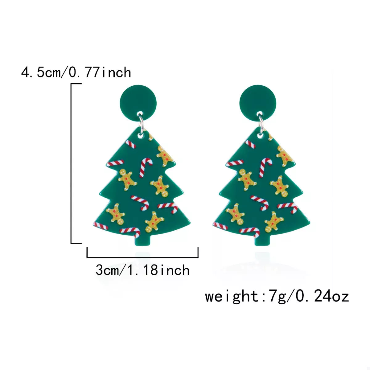 Trendsi Christmas Tree Drop Earrings -