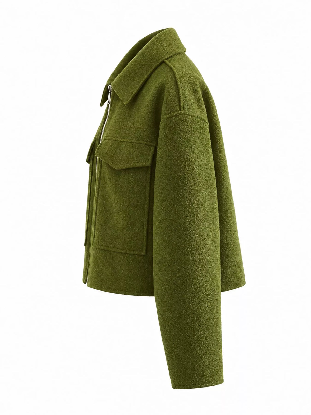 Zip-Up Cropped Jacket — side view