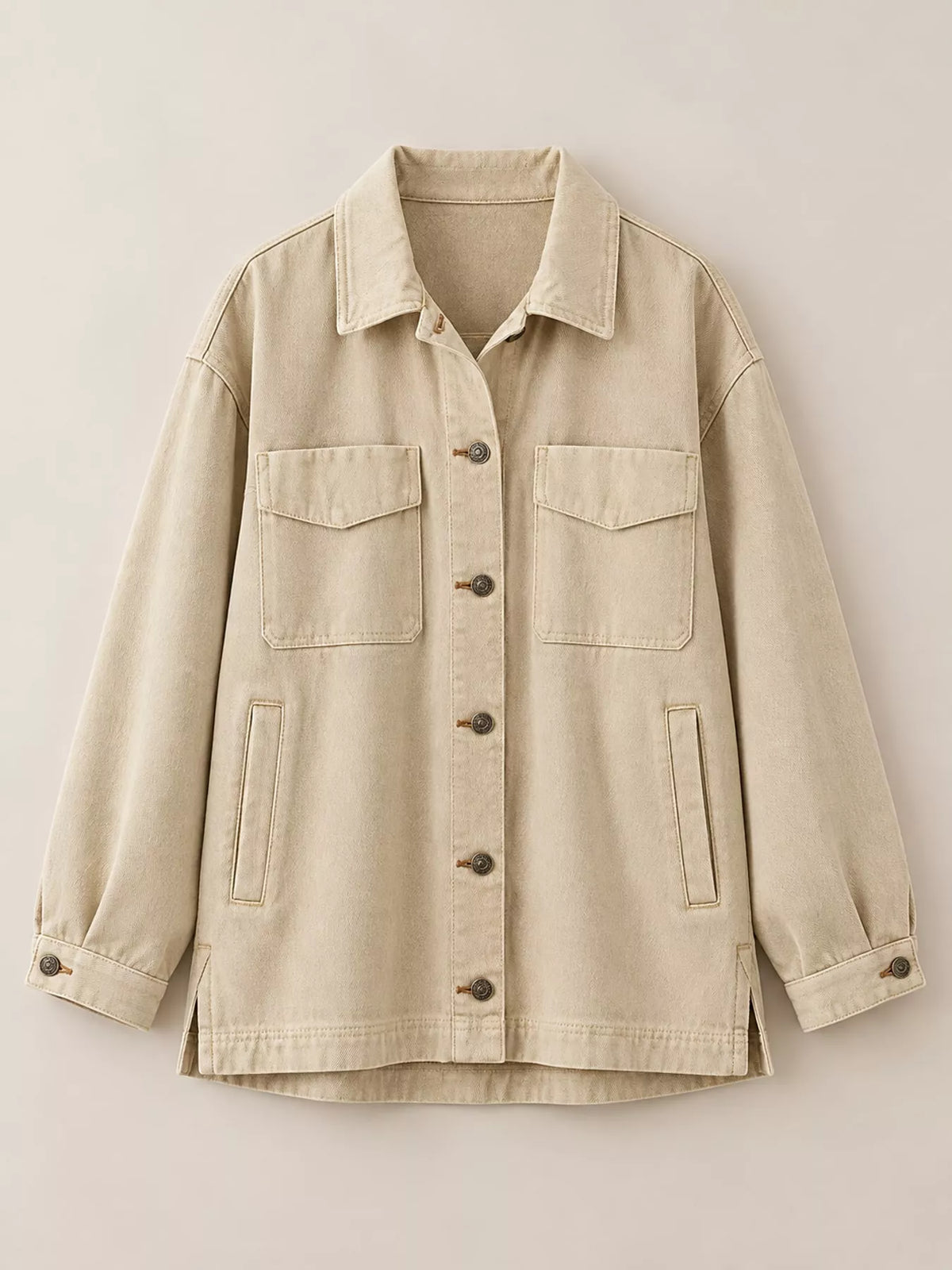 Off-White button up long sleeve denim jacket