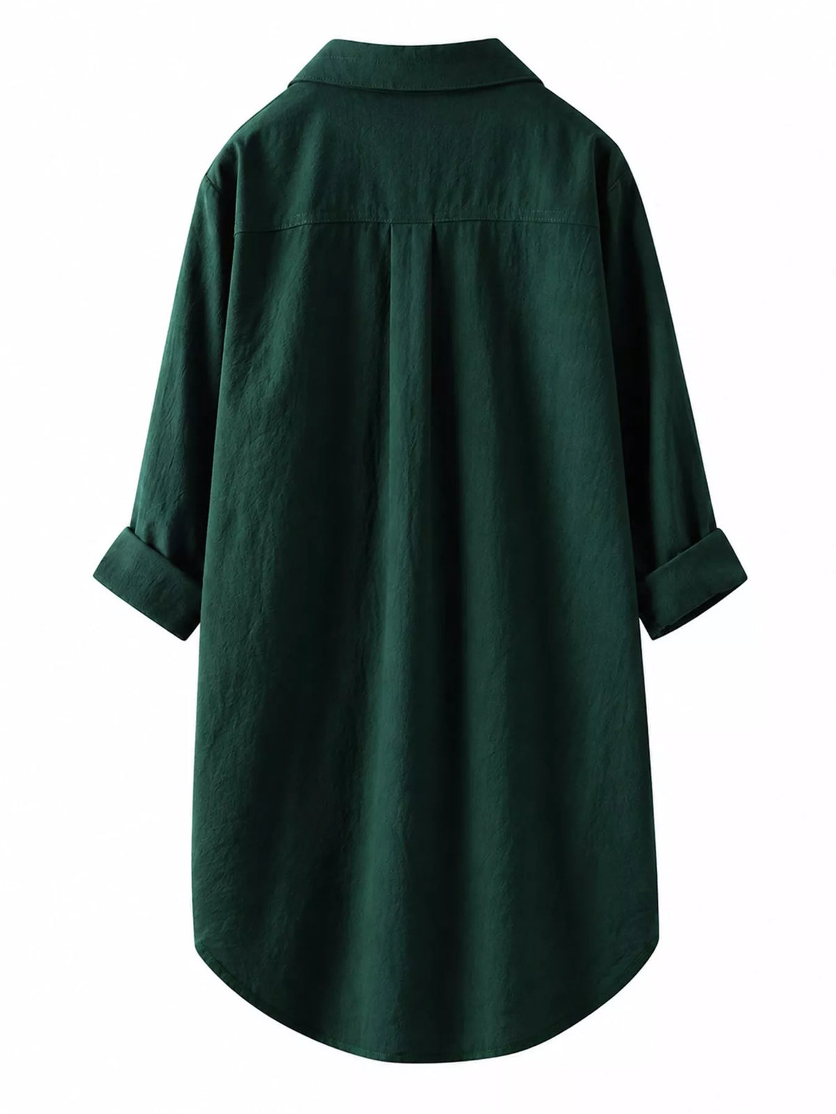 Cotton chest-pocket shirt, green back