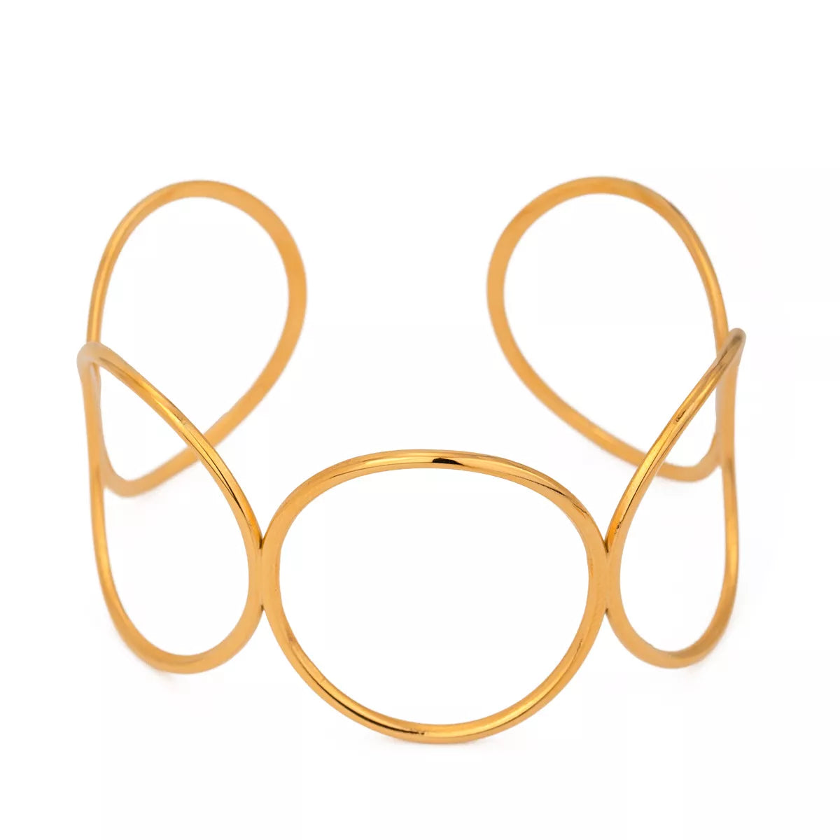 Geometric Open Circle Cuff Bracelet, product view