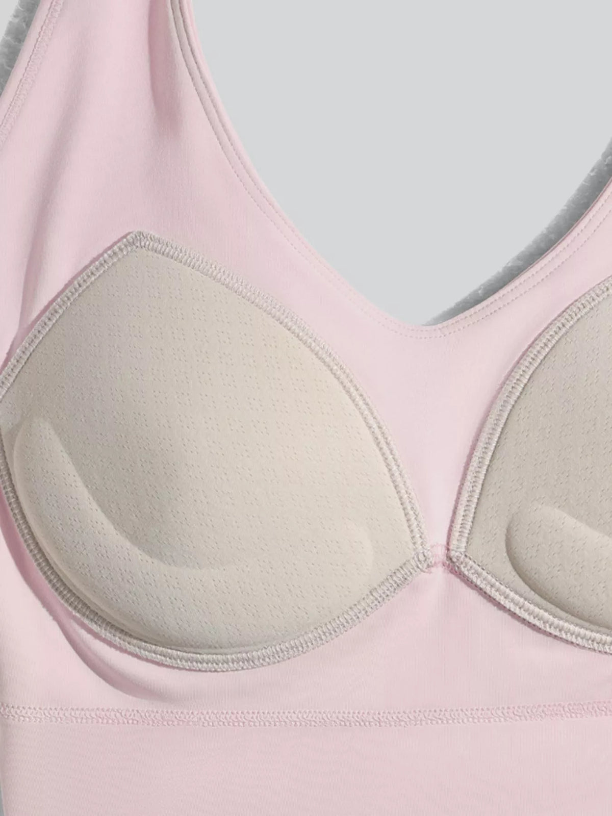 Dusty Pink Twisted Back Halter Neck Active Bra detail view