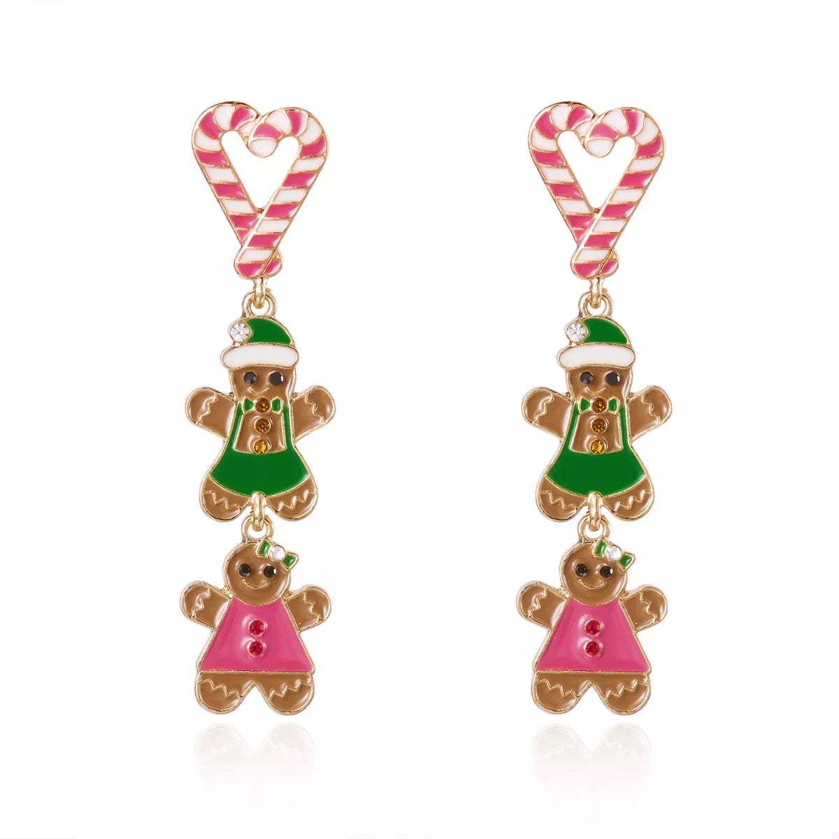 Trendsi Christmas Gingerbread Drop Earrings -