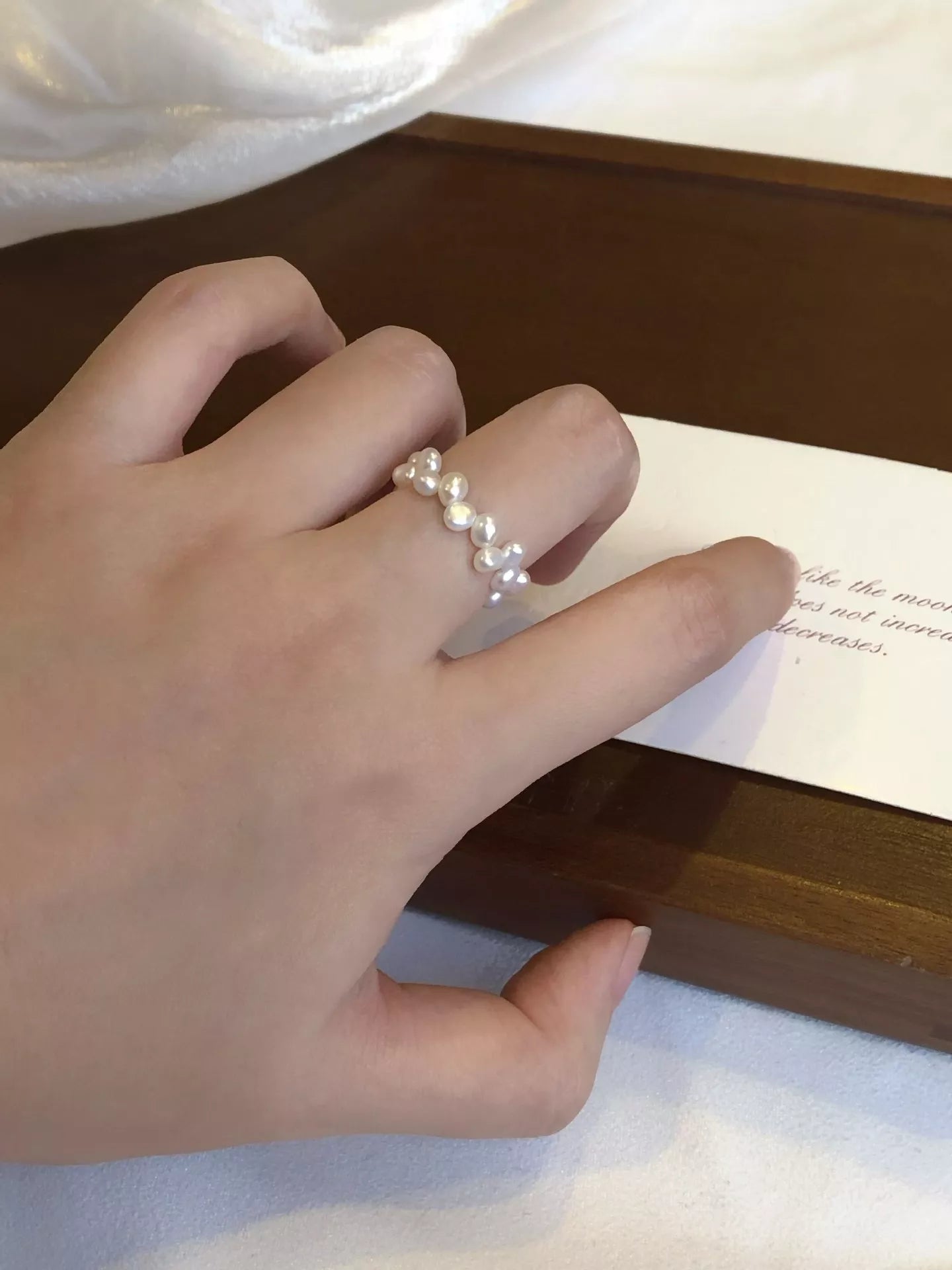 Trendsi Freshwater Pearl Bead Ring -