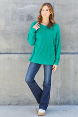 Trendsi Double Take Full Size Round Neck Long Sleeve T-Shirt -